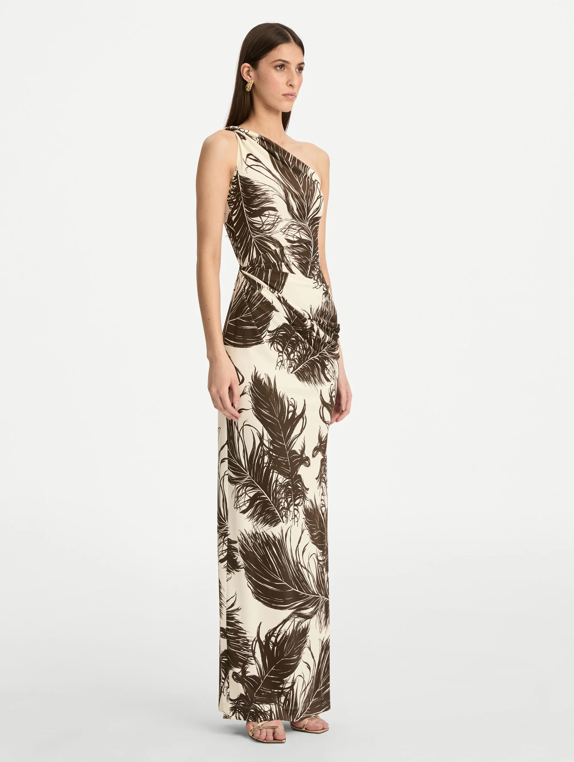Feather Jersey Maxi Dress - Image 4