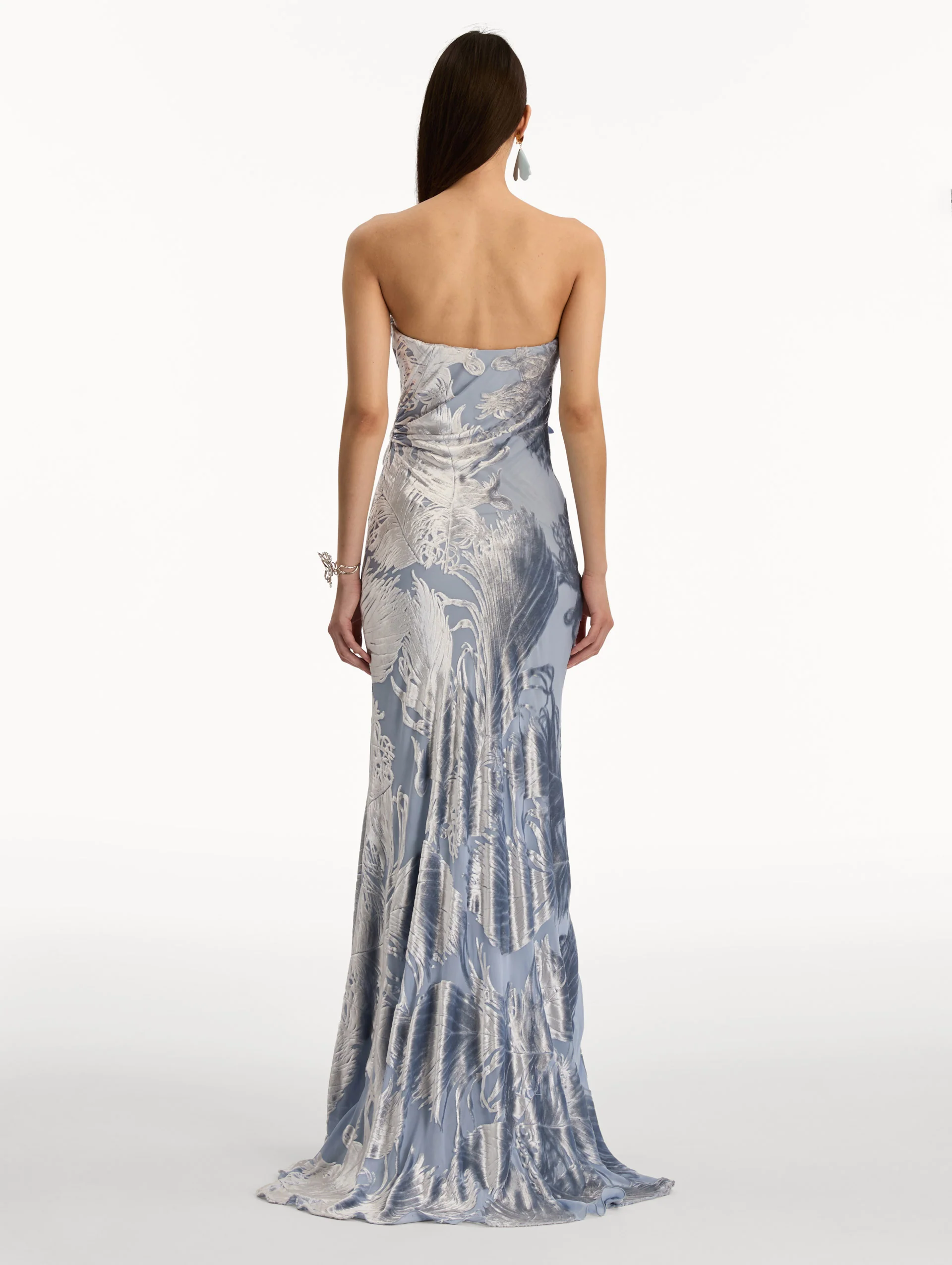 Feather Velvet Devoré Gown - Image 3