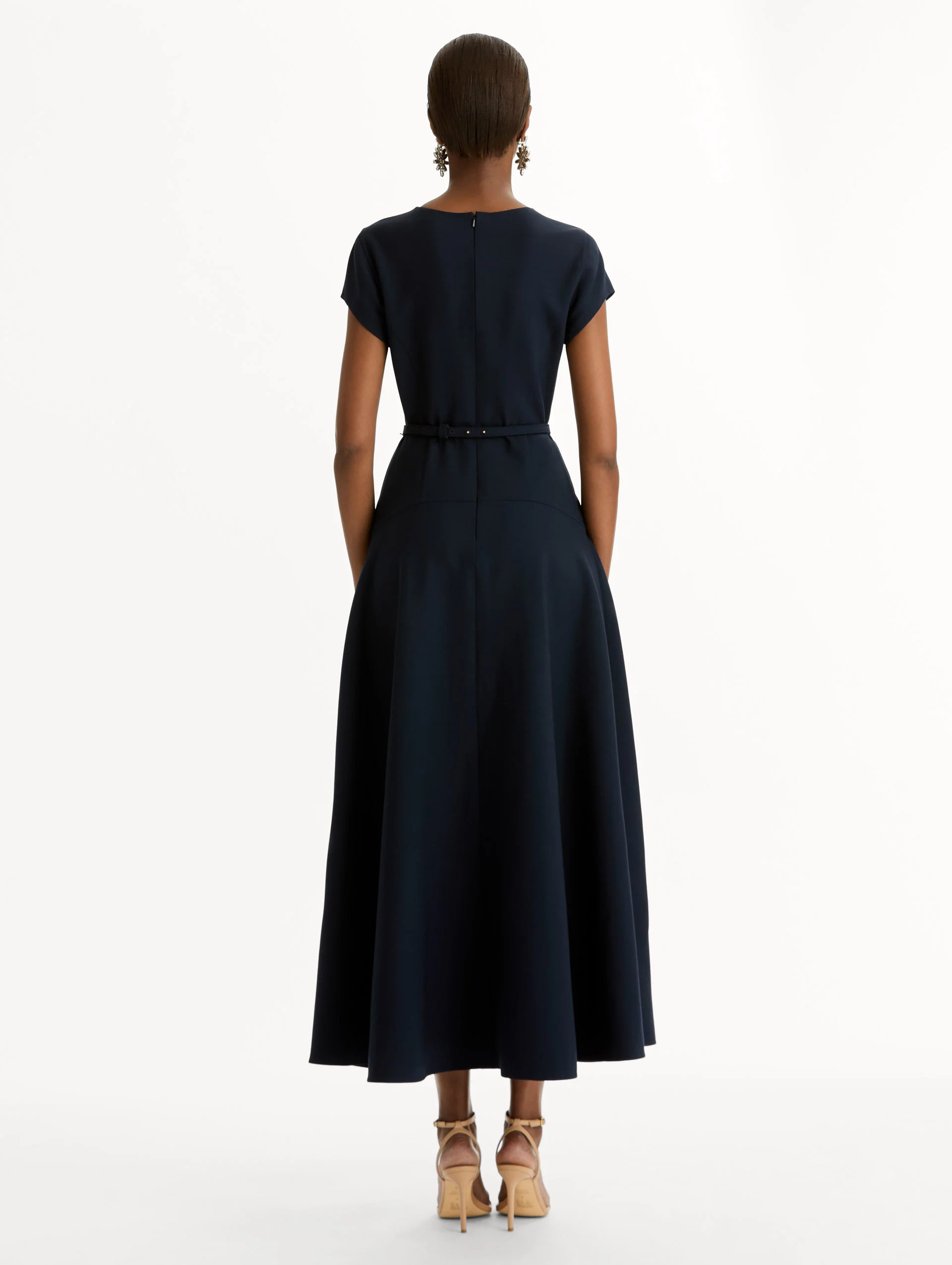 Floral Belt Short Sleeve Dress - Image 3