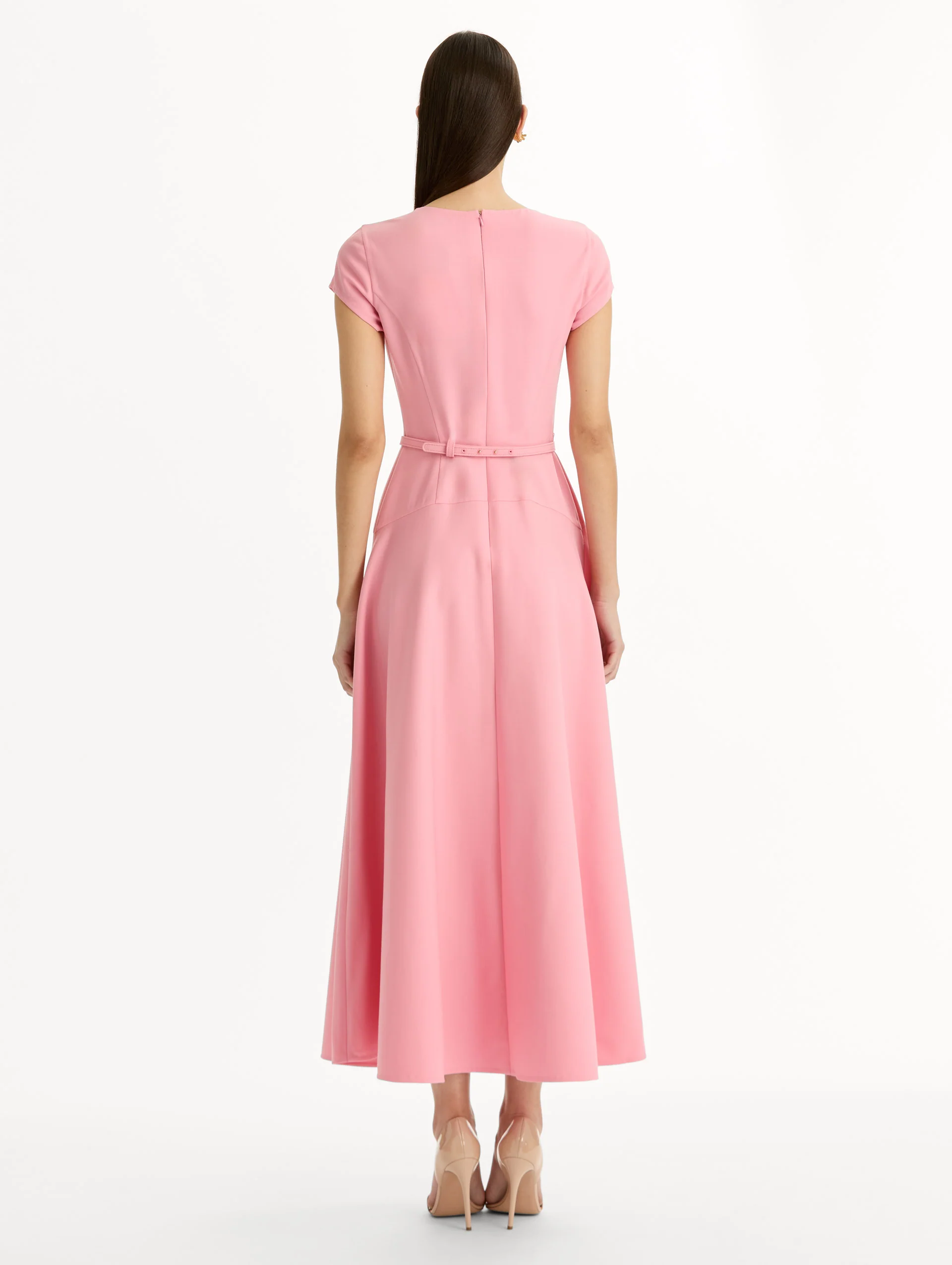 Floral Belt Short Sleeve Dress - Image 3
