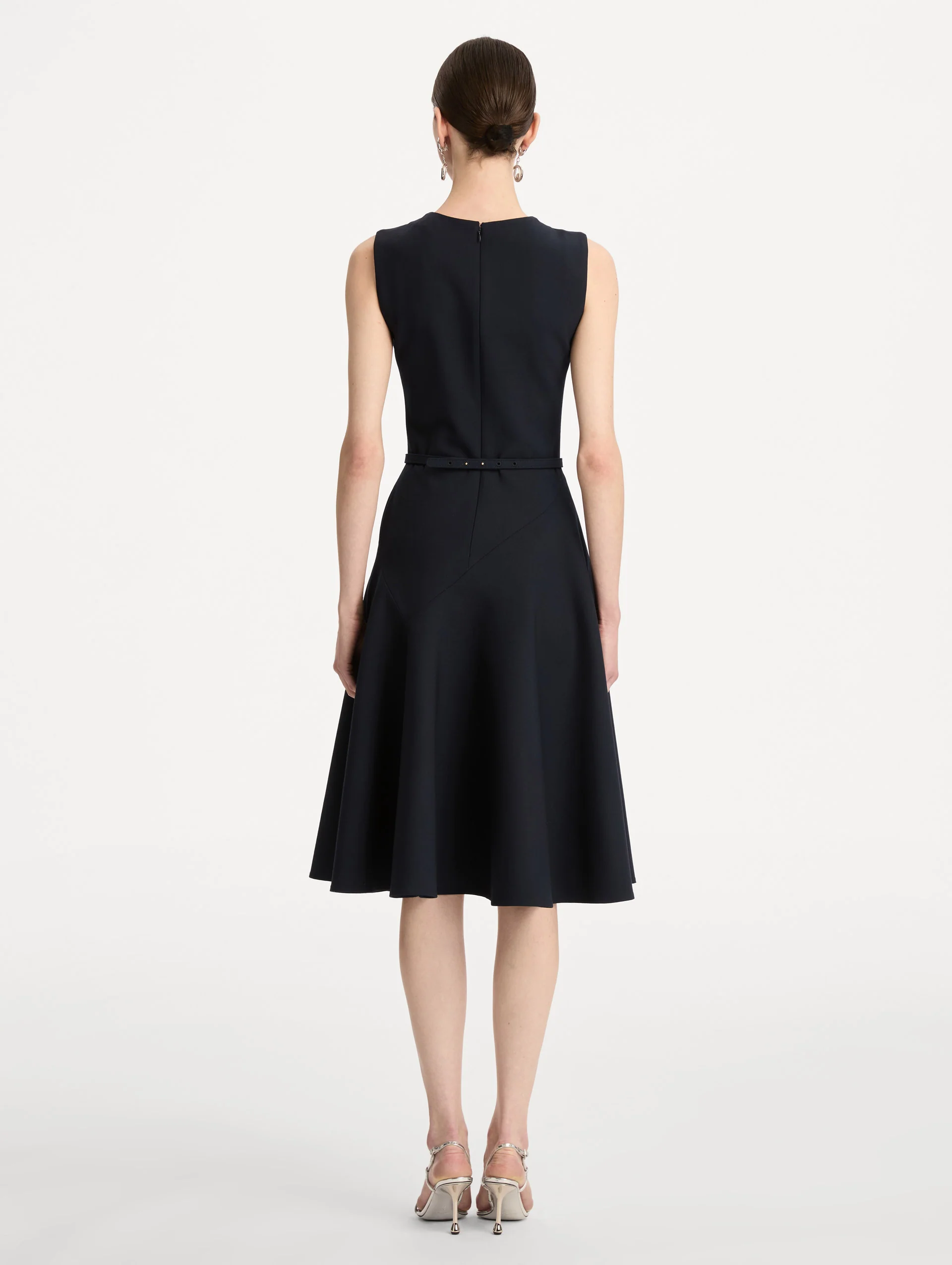 Floral Belt Sleeveless Dress - Image 3