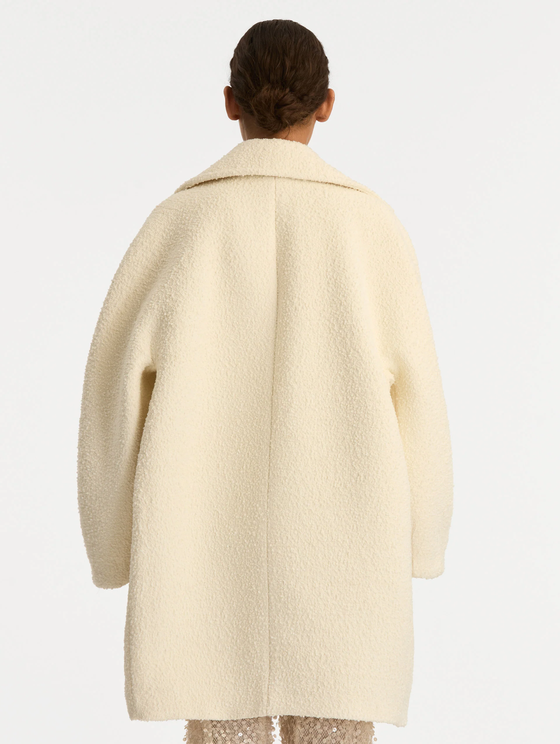 Floral Button Bouclé Tweed Coat - Image 4
