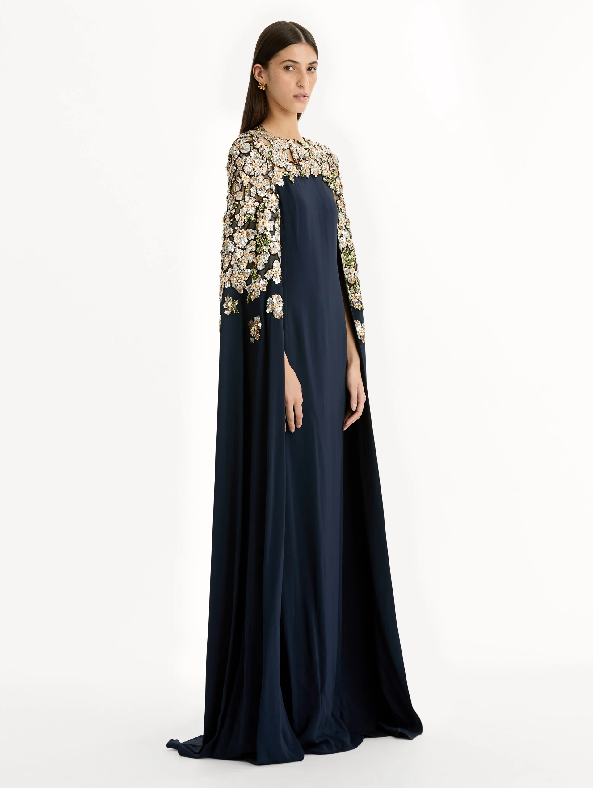 Floral Sequin Embroidered Caftan - Image 4