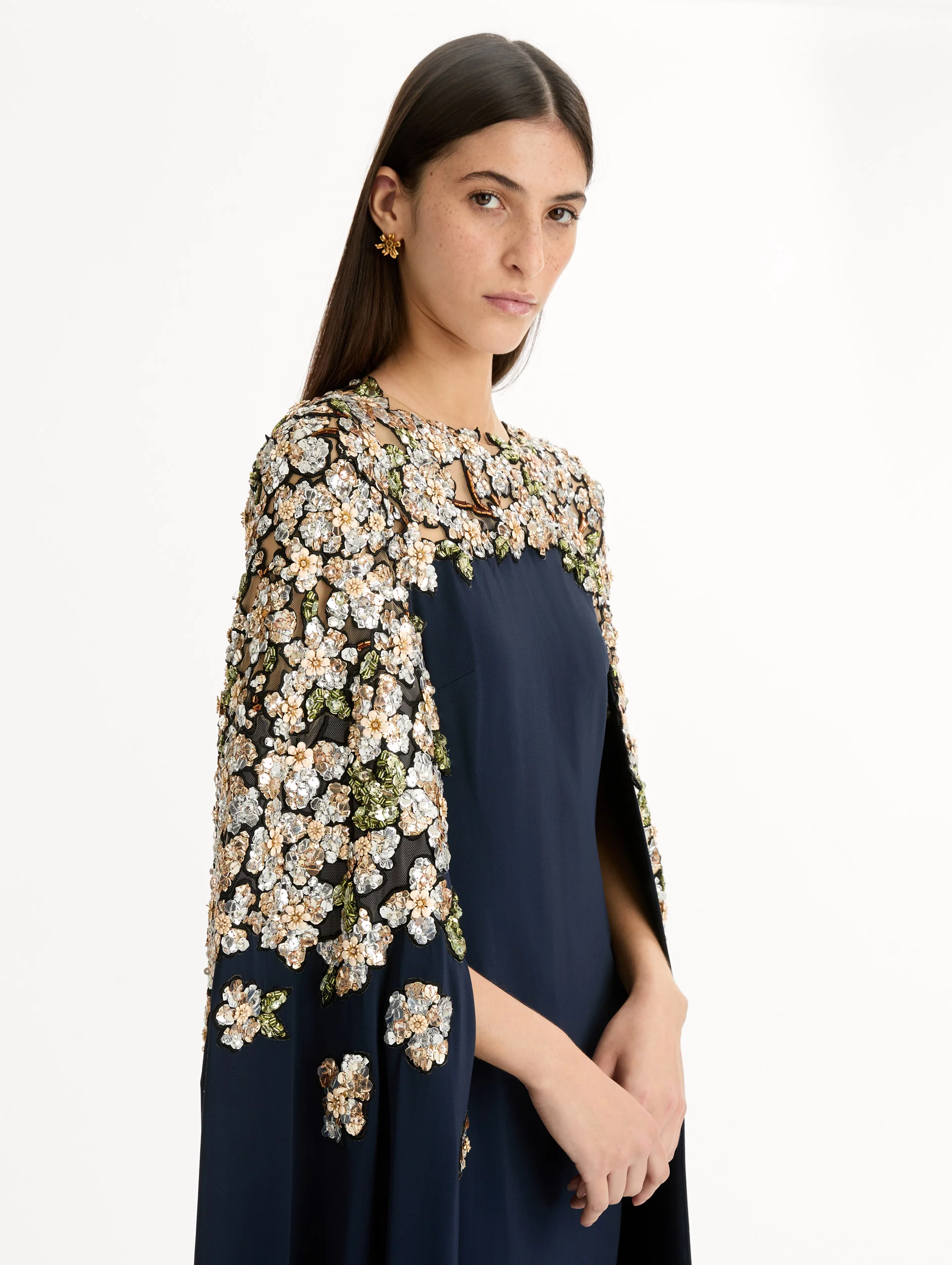 Floral Sequin Embroidered Caftan - Image 5