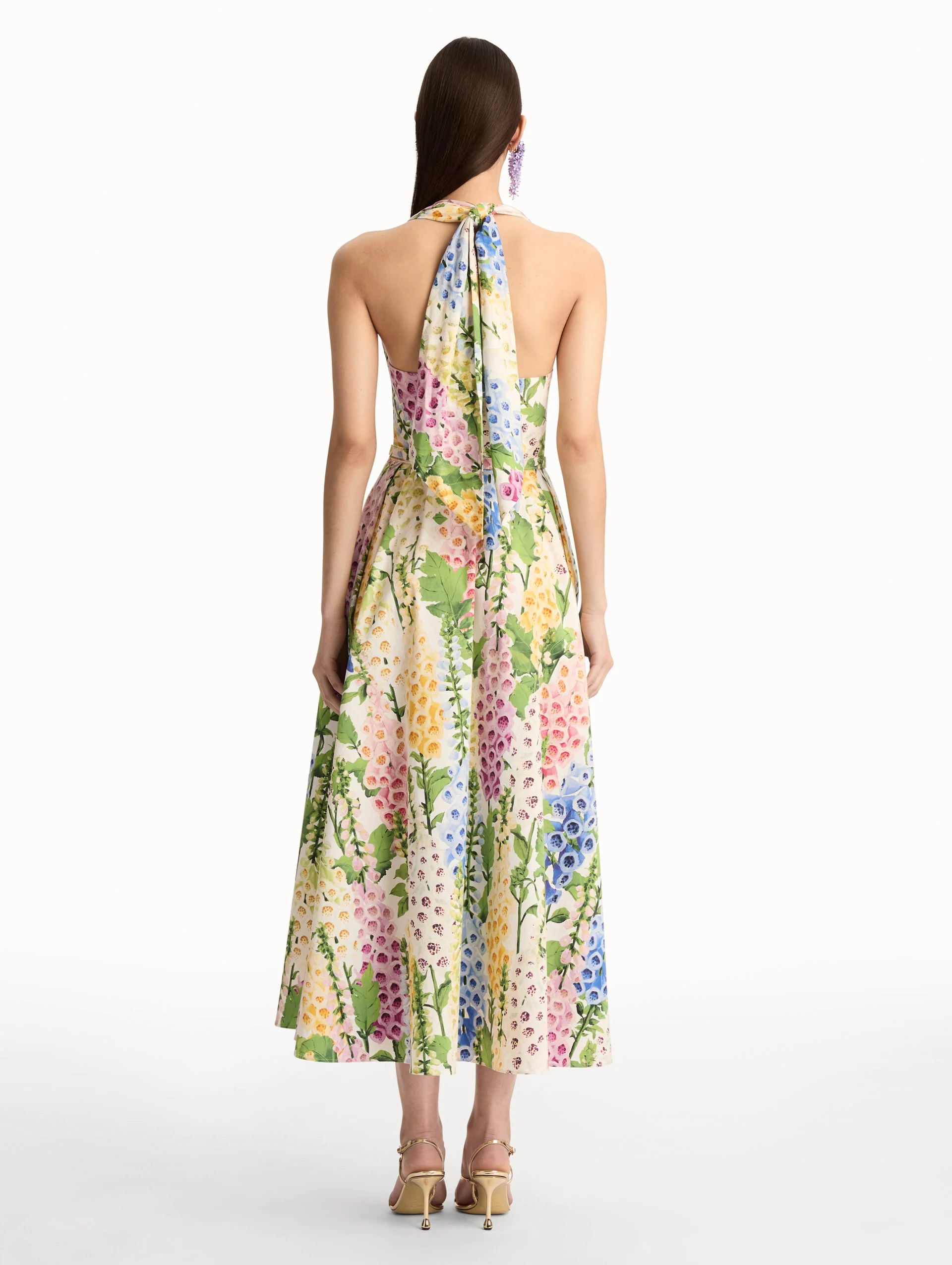 Foxglove Cotton Poplin Halter Dress - Image 3