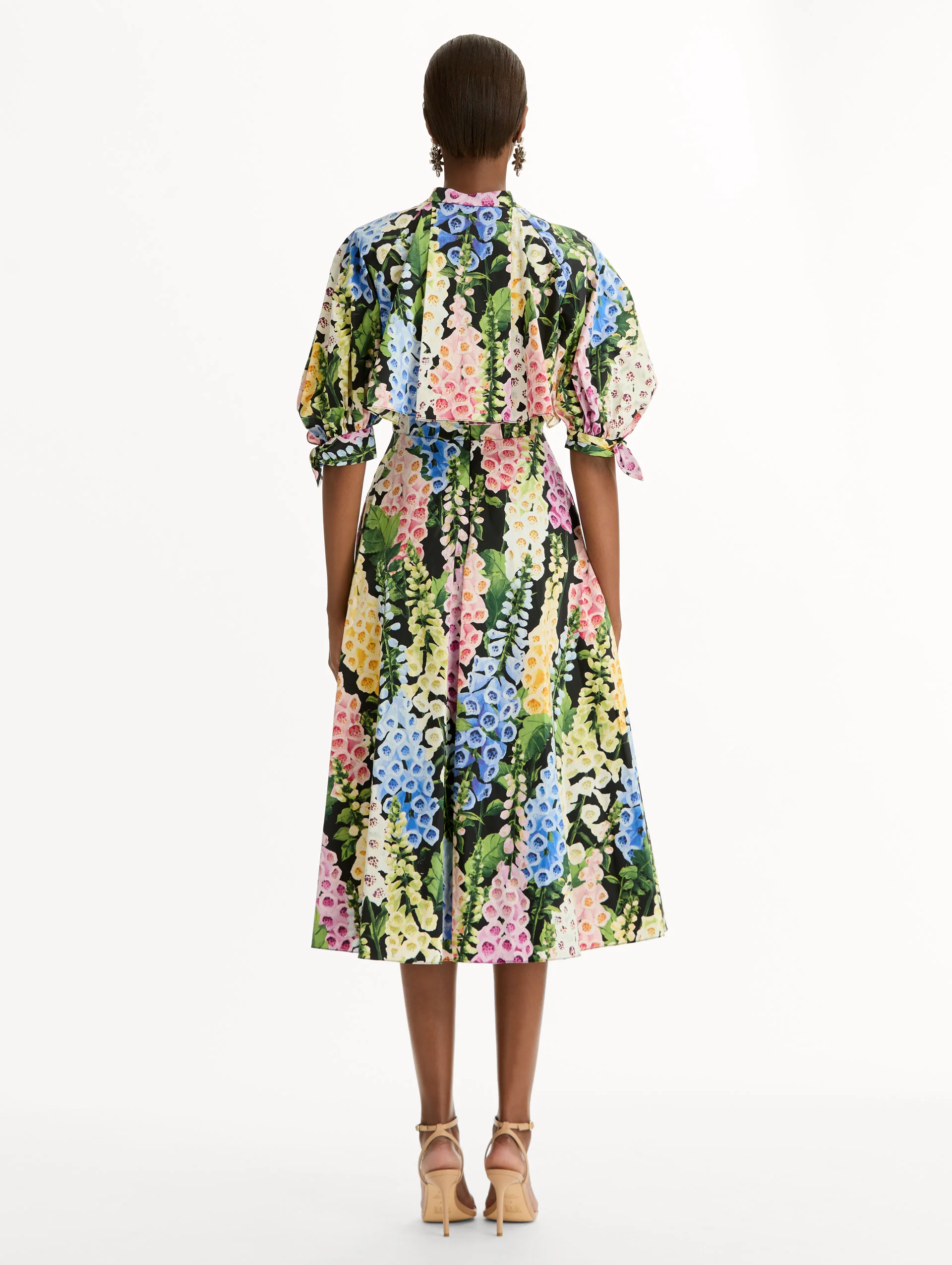 Foxglove Cotton Poplin Puff Sleeve Dress - Image 3