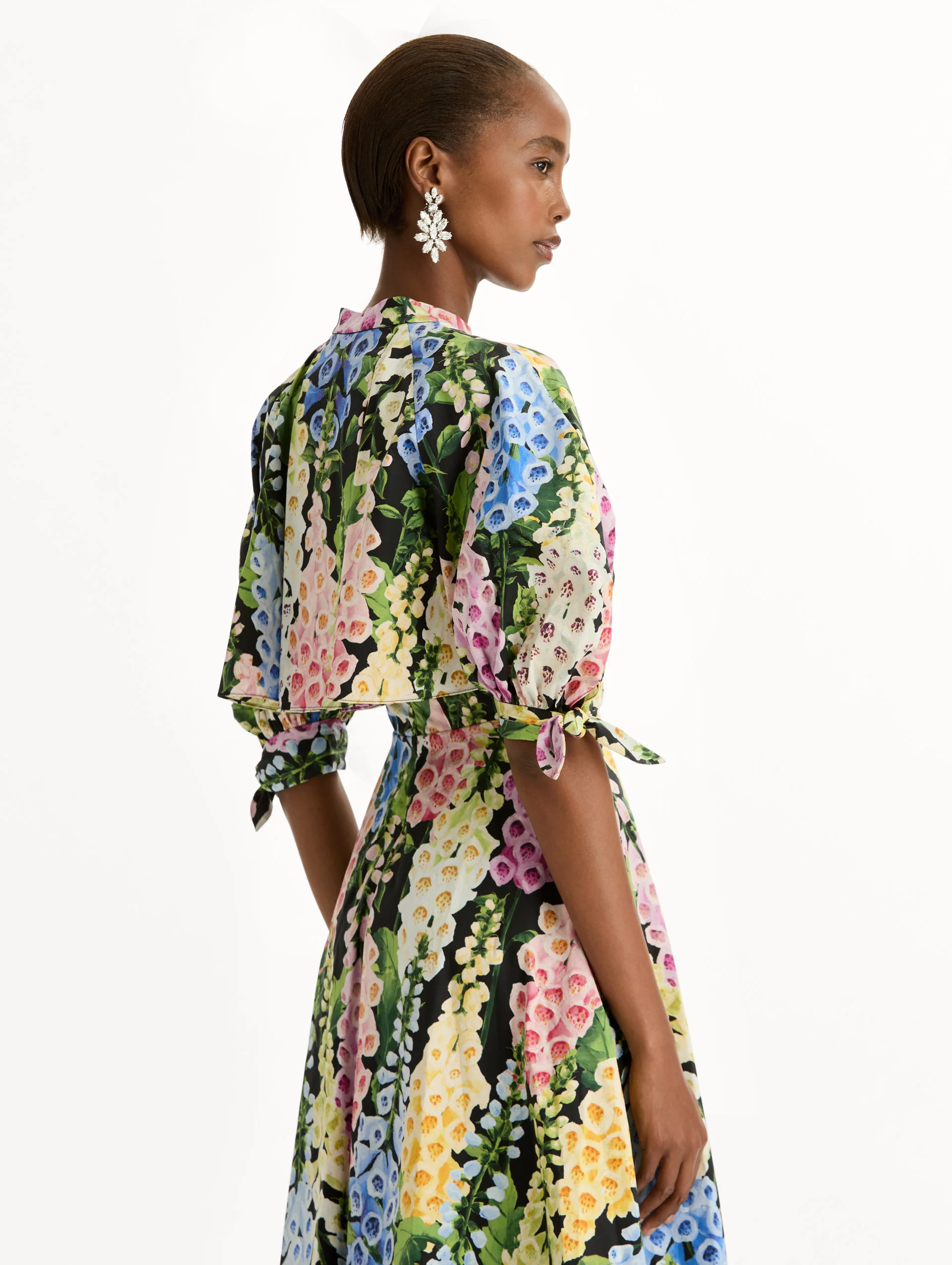 Foxglove Cotton Poplin Puff Sleeve Dress - Image 5