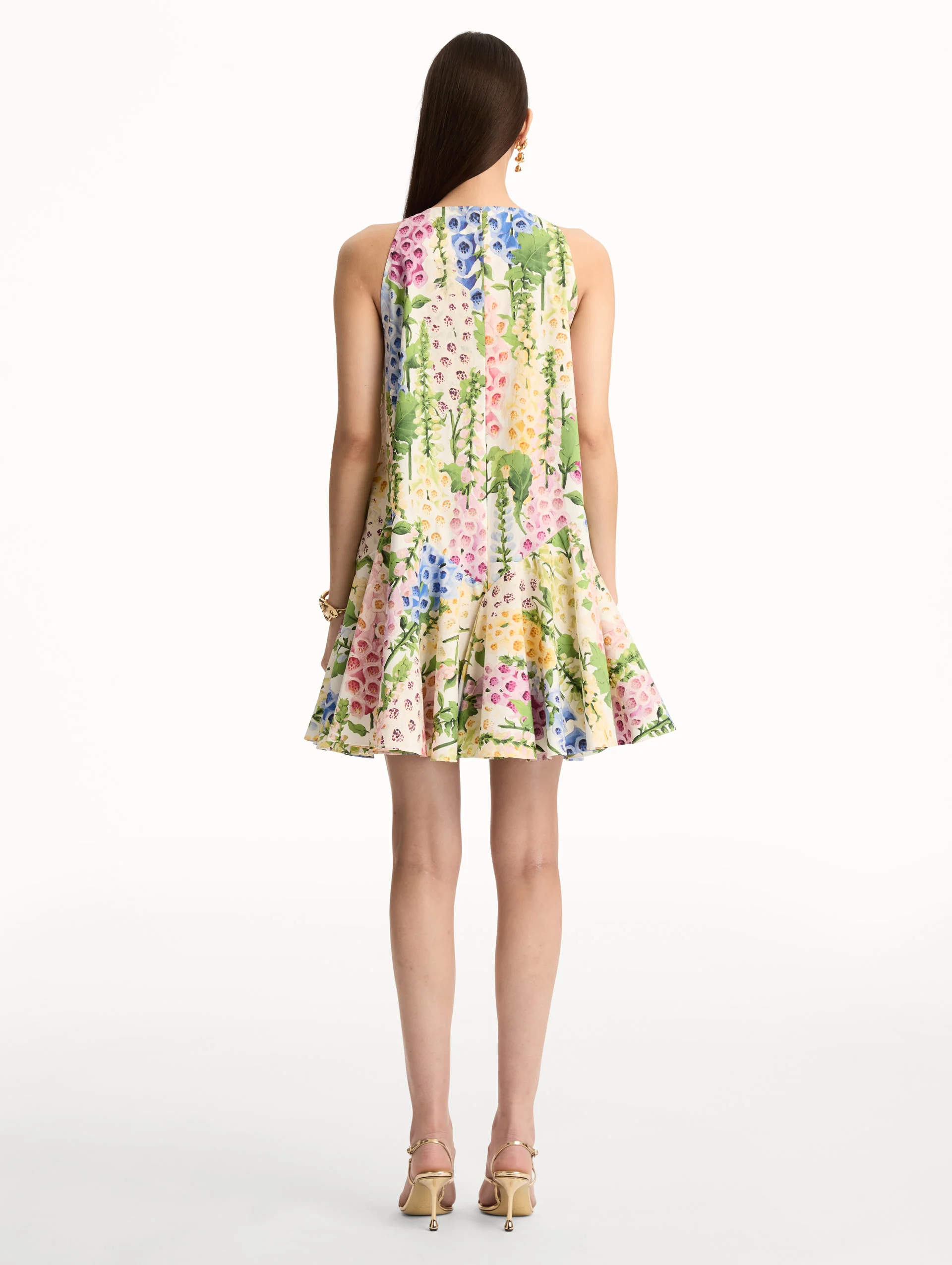 Foxglove Cotton Poplin Trapeze Dress - Image 3