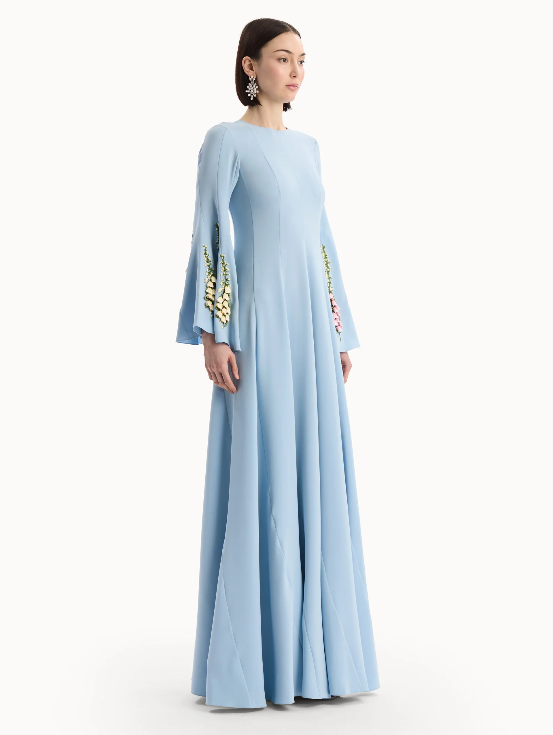 Foxglove Embroidered Bell Sleeve Caftan - Image 4