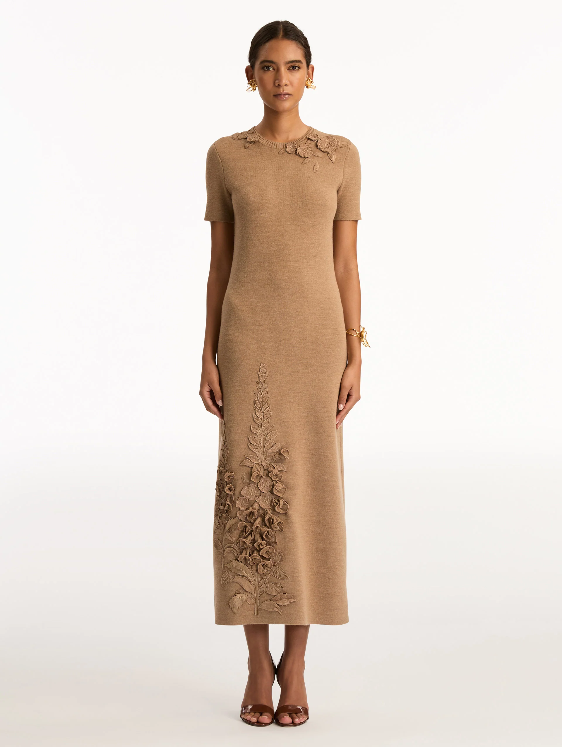 Foxglove Embroidered Knit Dress - Image 2