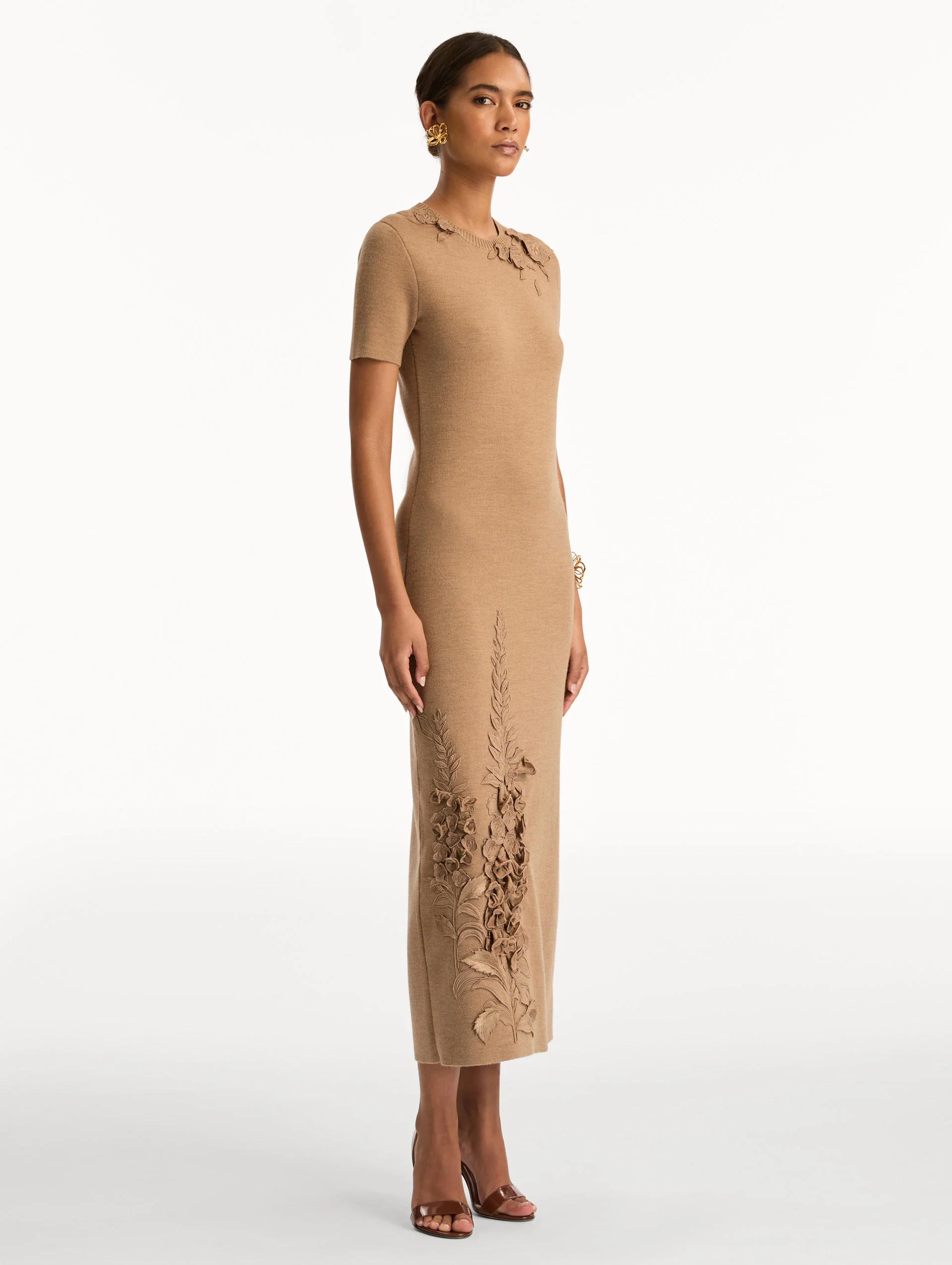 Foxglove Embroidered Knit Dress - Image 4