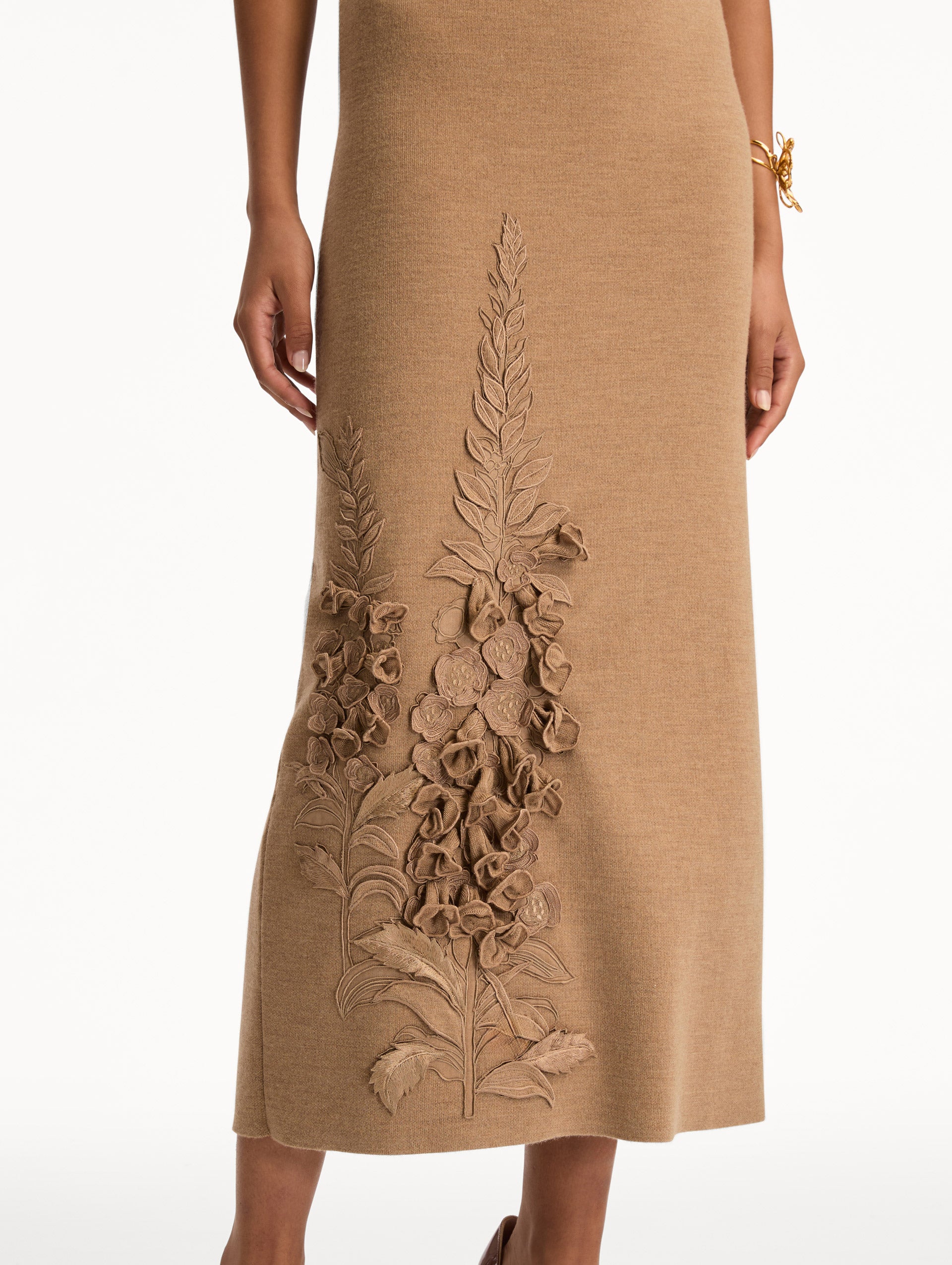 Foxglove Embroidered Knit Dress - Image 5