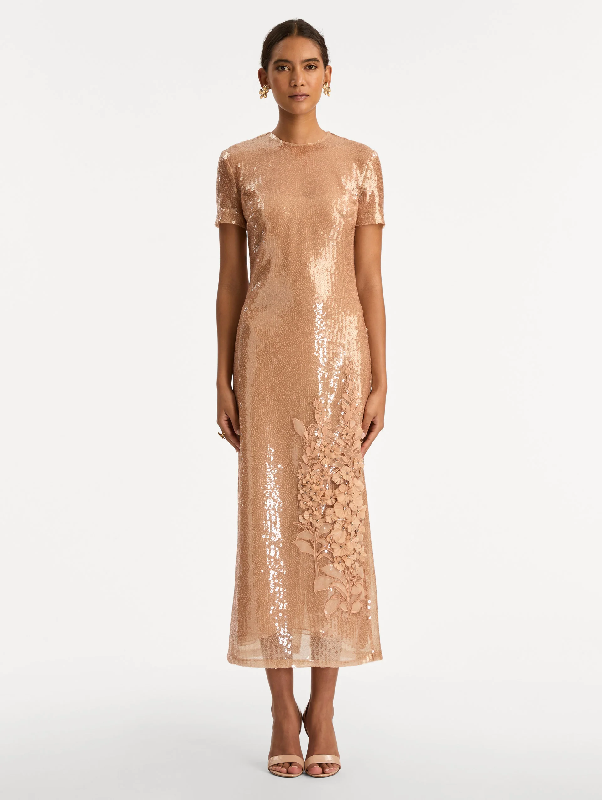 Foxglove Embroidered Sequin Tulle Dress - Image 2