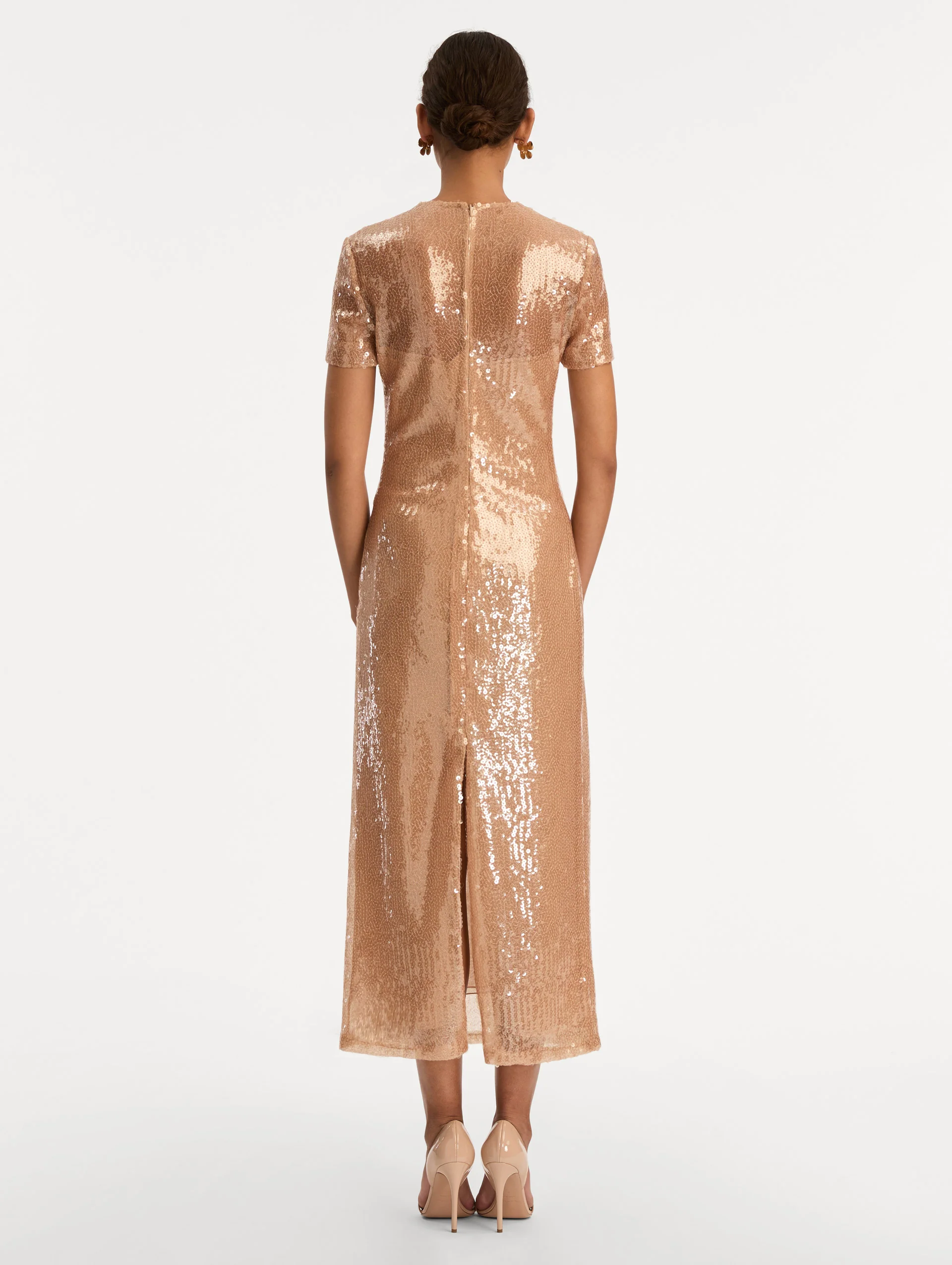 Foxglove Embroidered Sequin Tulle Dress - Image 3