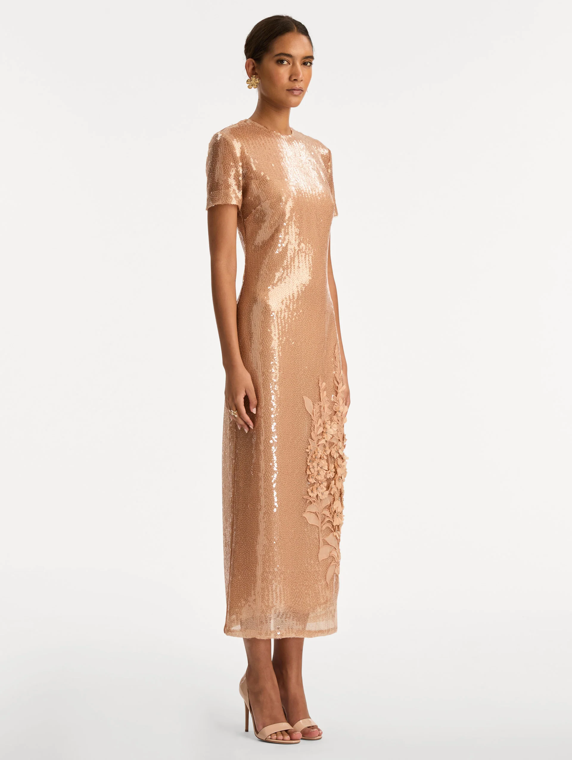 Foxglove Embroidered Sequin Tulle Dress - Image 4