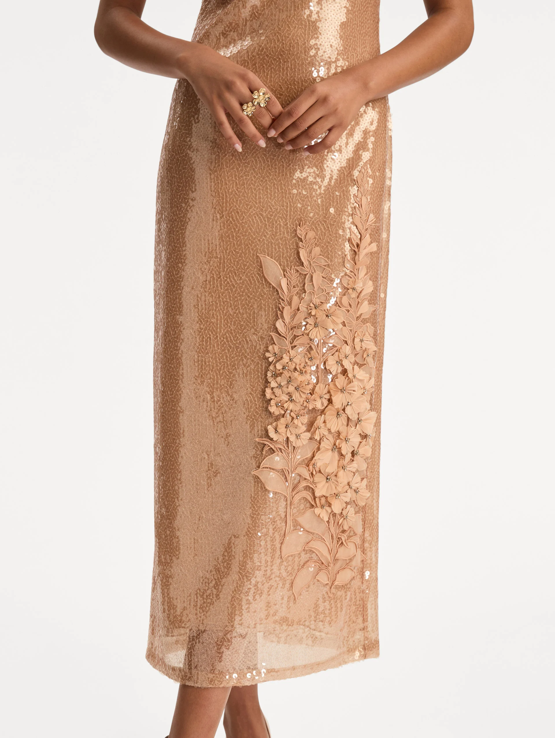 Foxglove Embroidered Sequin Tulle Dress - Image 5