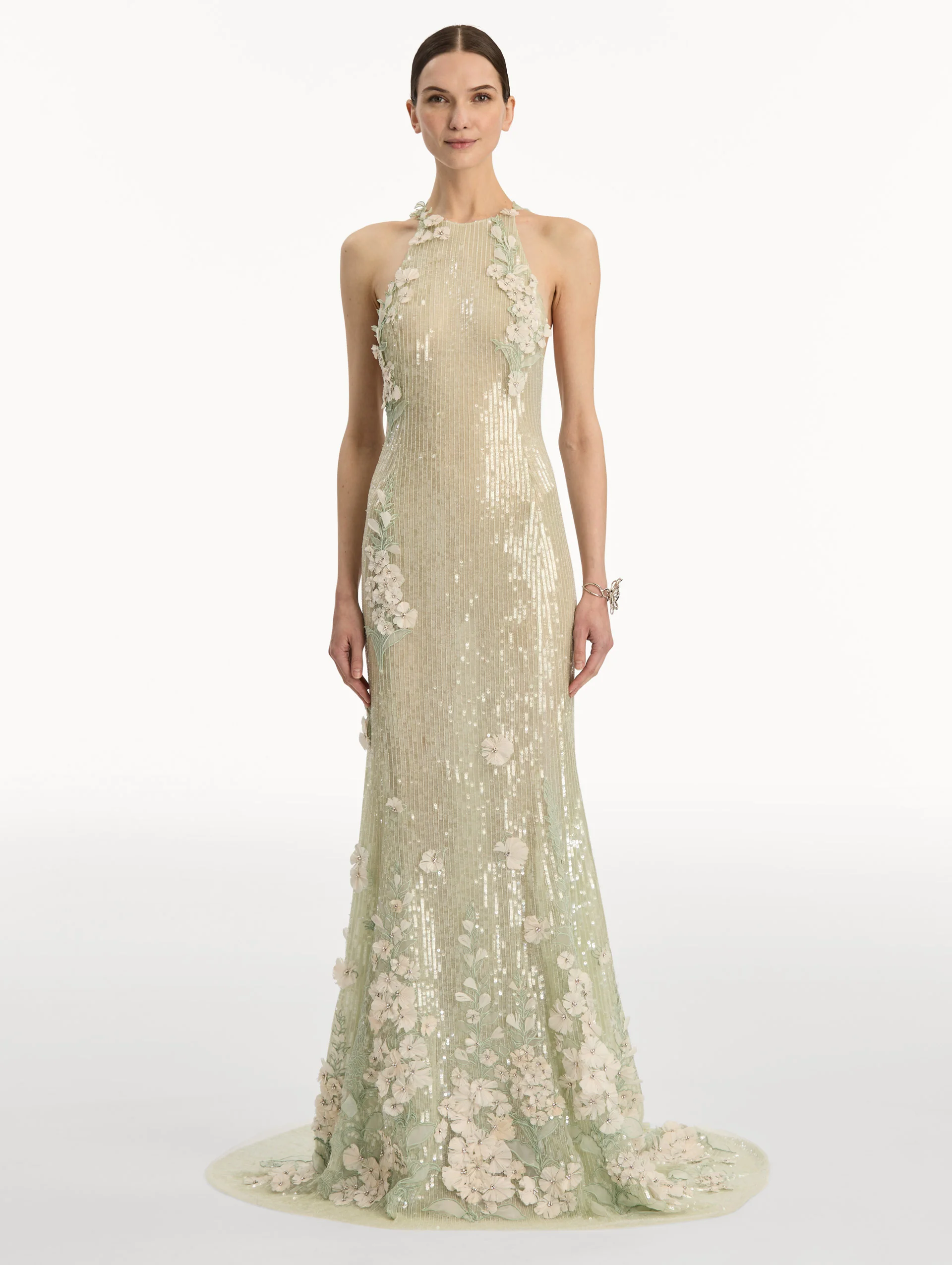 Foxglove Embroidered Sequin Tulle Gown - Image 2