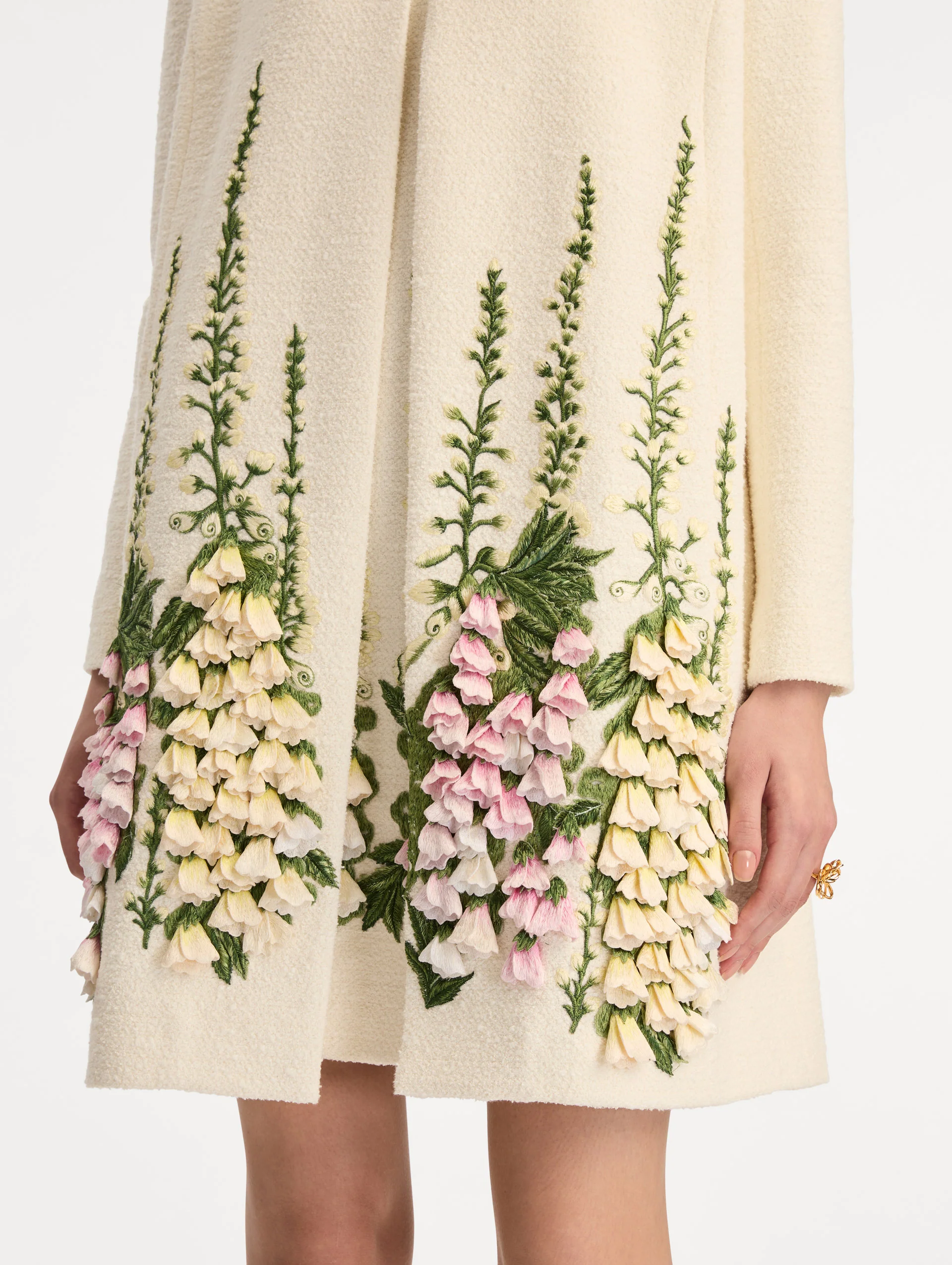 Foxglove Embroidered Tweed Jacket - Image 5