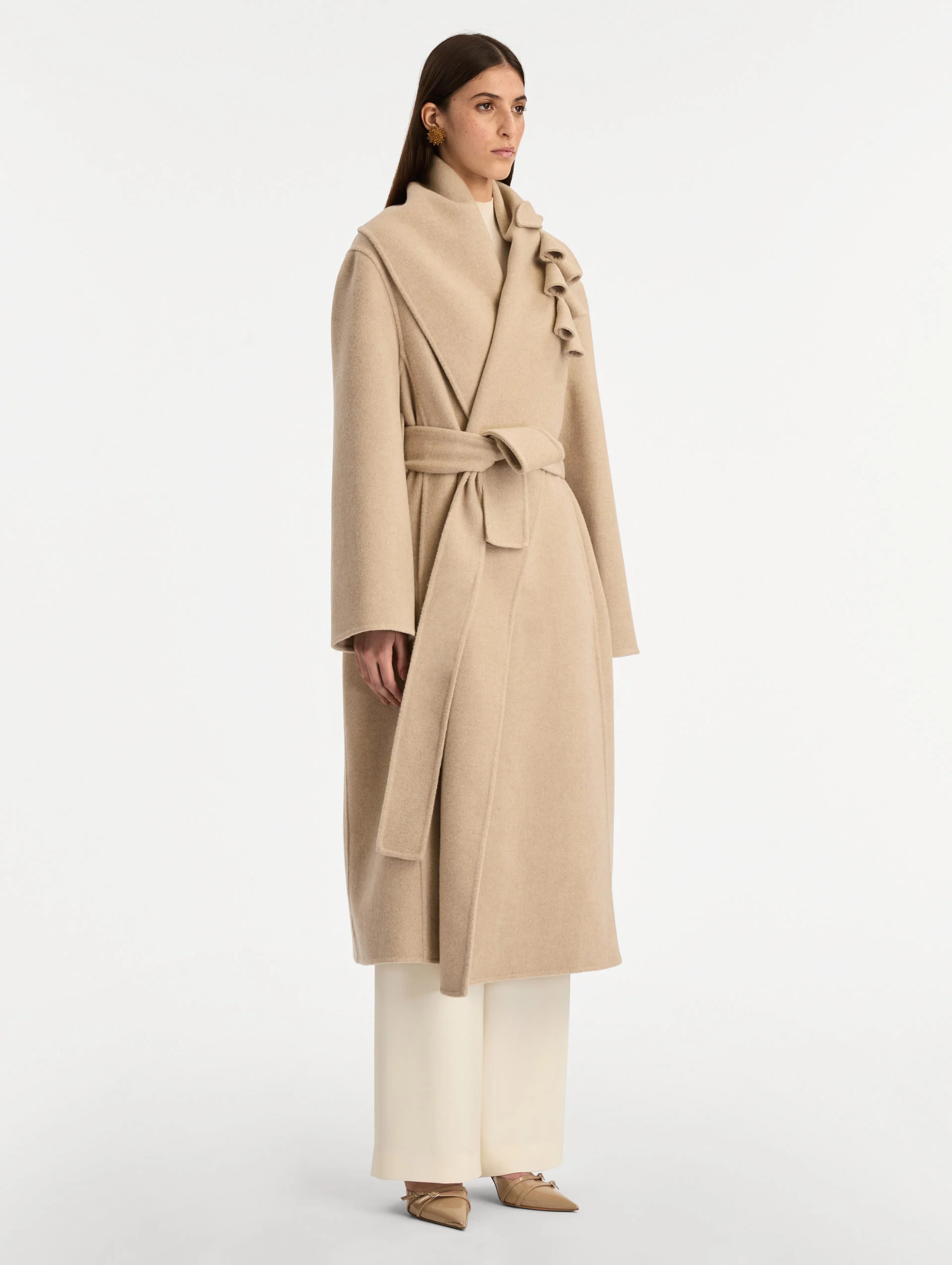 Foxglove Embroidered Wool Coat - Image 4