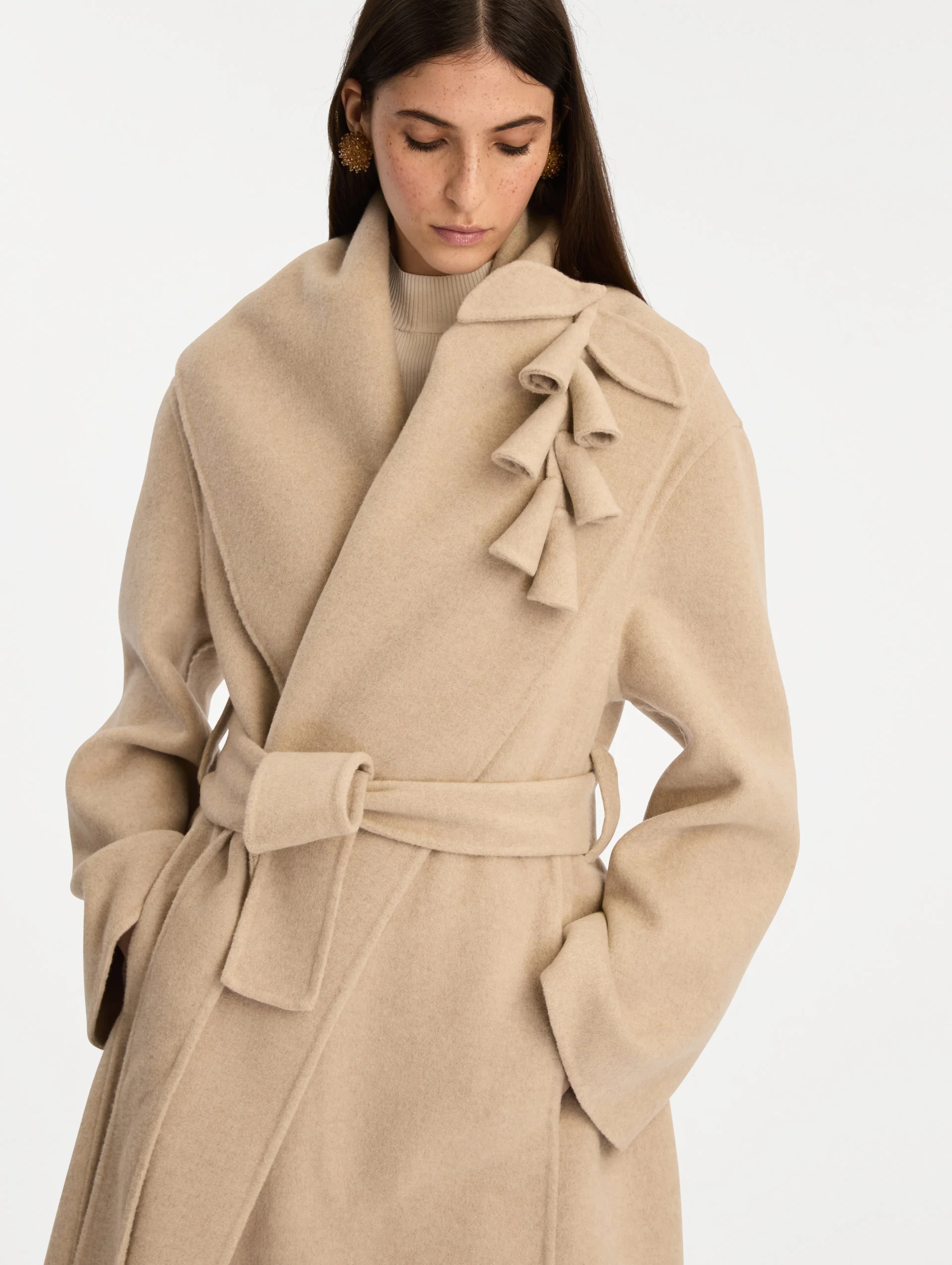 Foxglove Embroidered Wool Coat - Image 5