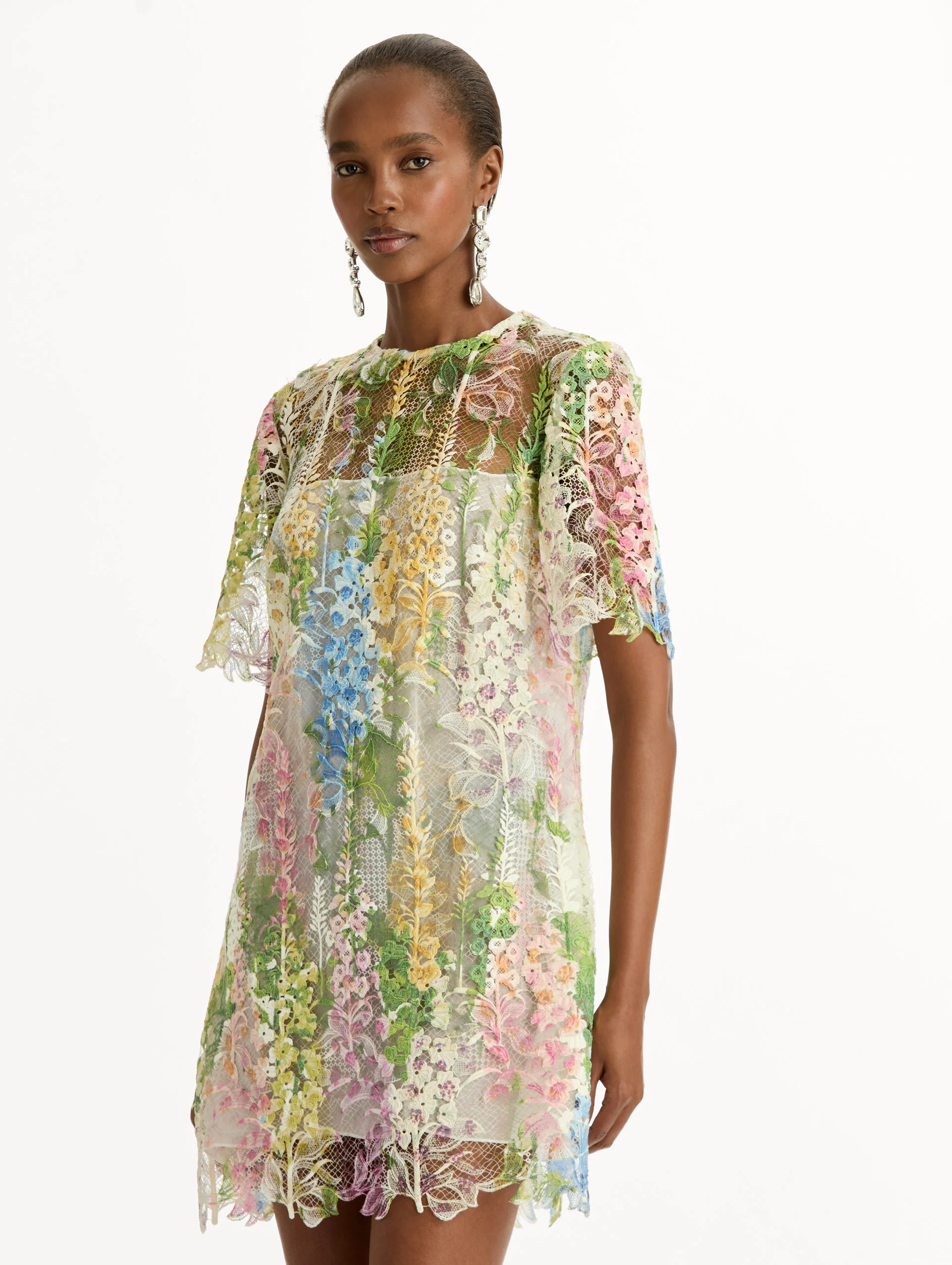 Foxglove Guipure Shift Dress - Image 5