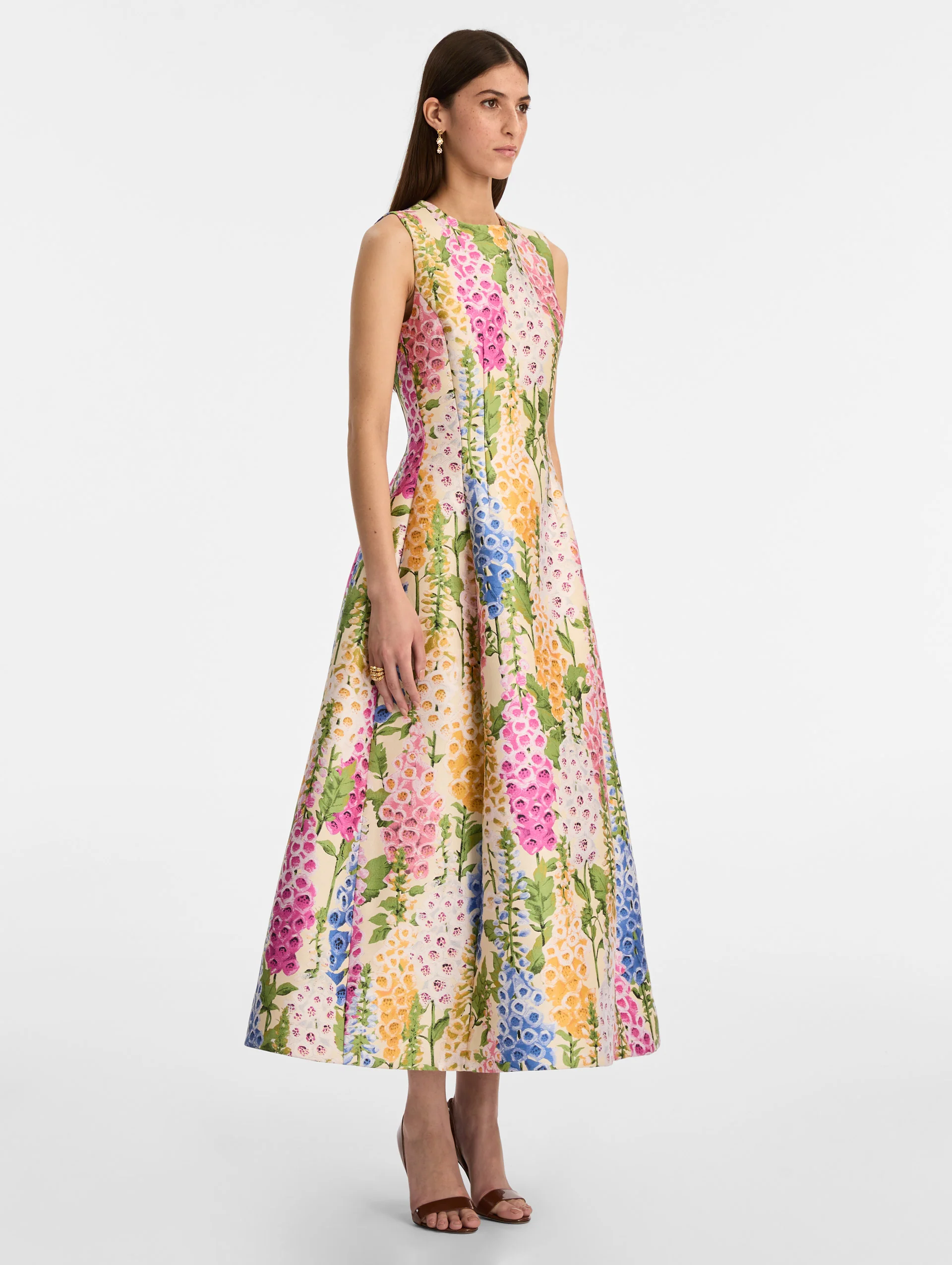 Foxglove Jacquard Cocktail Dress - Image 4