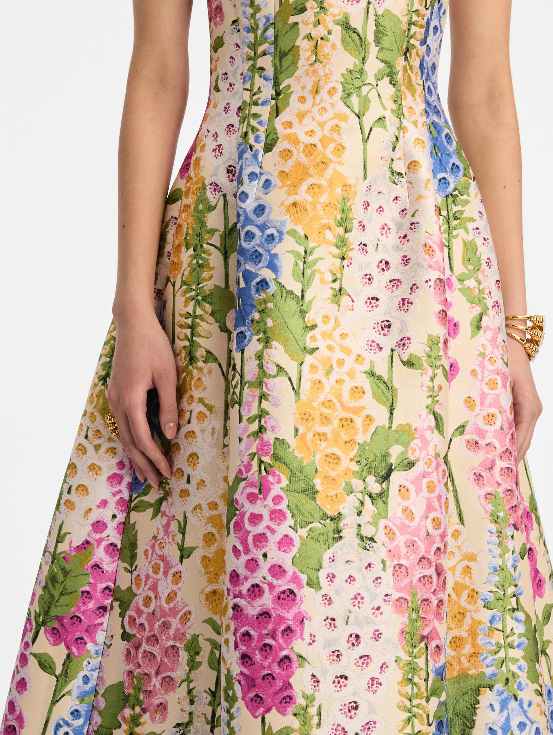 Foxglove Jacquard Cocktail Dress - Image 5