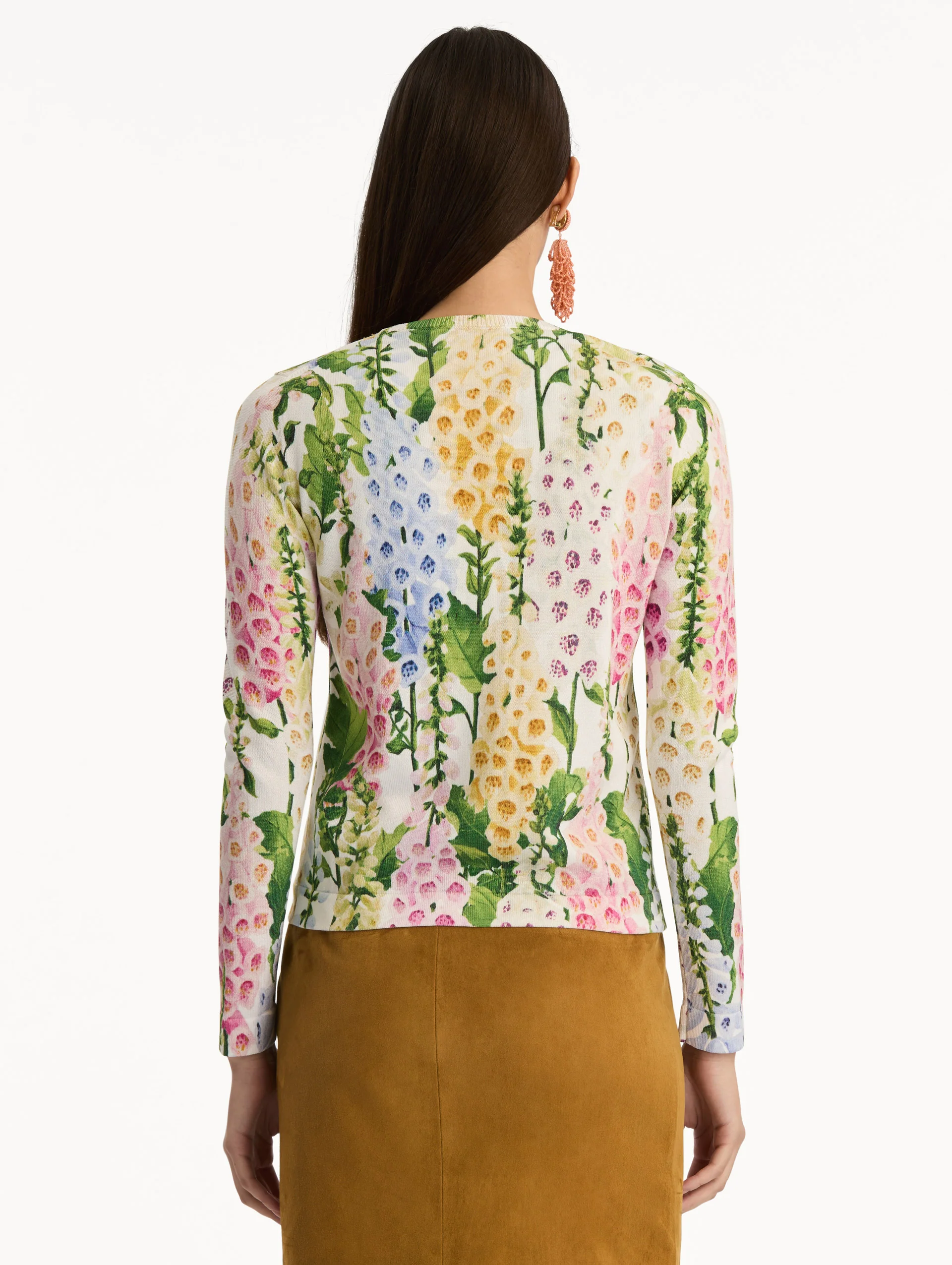 Foxglove Printed Cardigan - Image 4