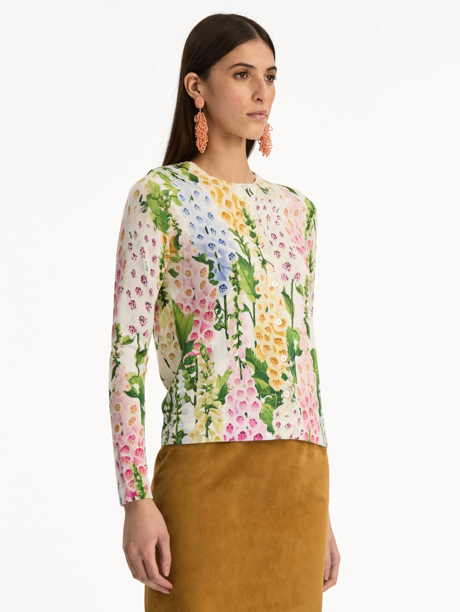 Foxglove Printed Cardigan - Image 5