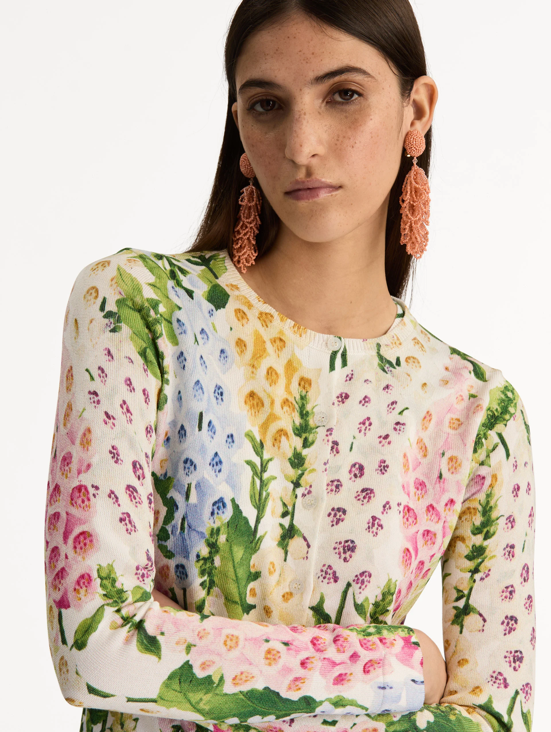 Foxglove Printed Cardigan - Image 6