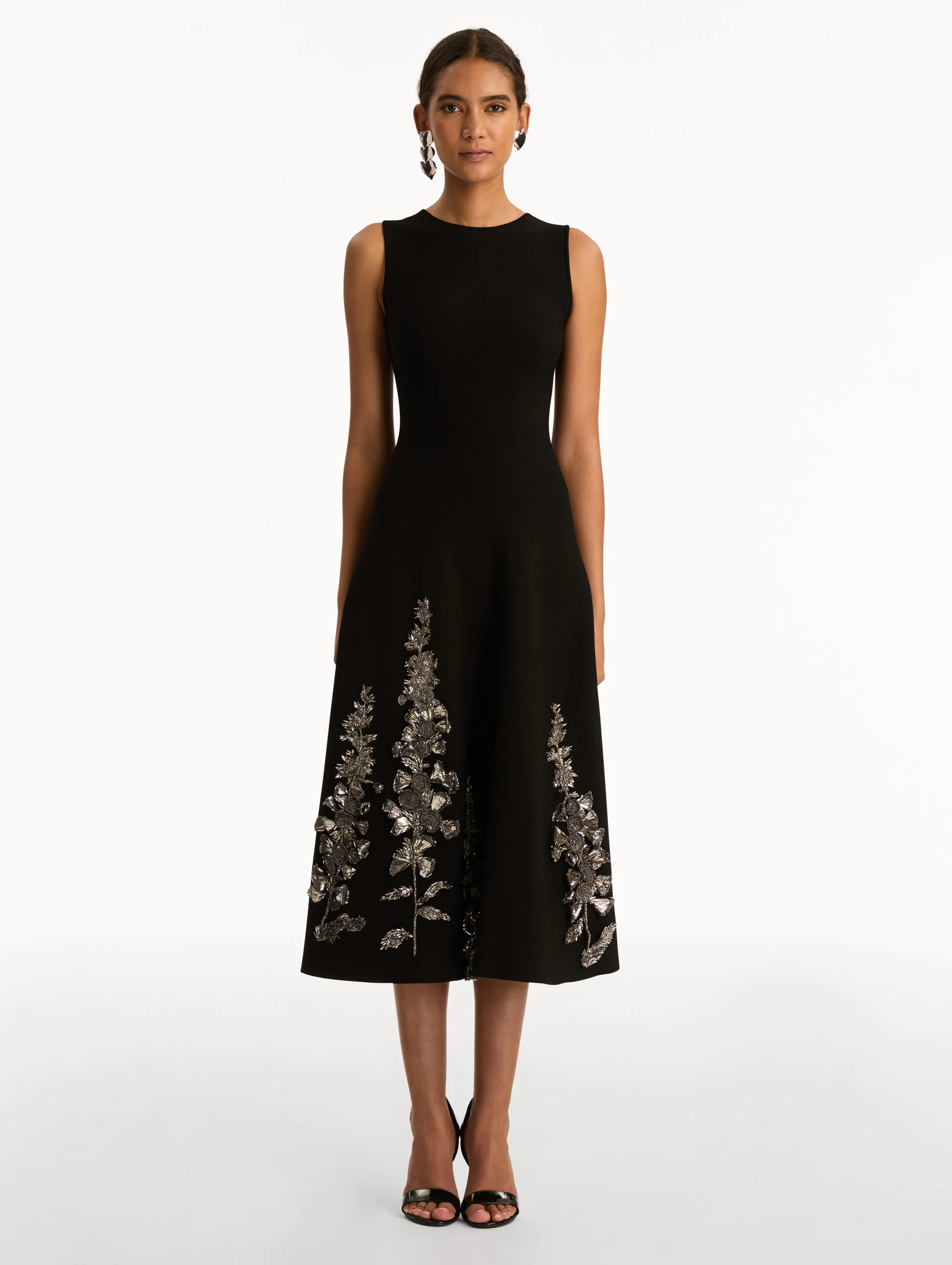 Foxglove Sequin Embroidered Knit Dress - Image 2