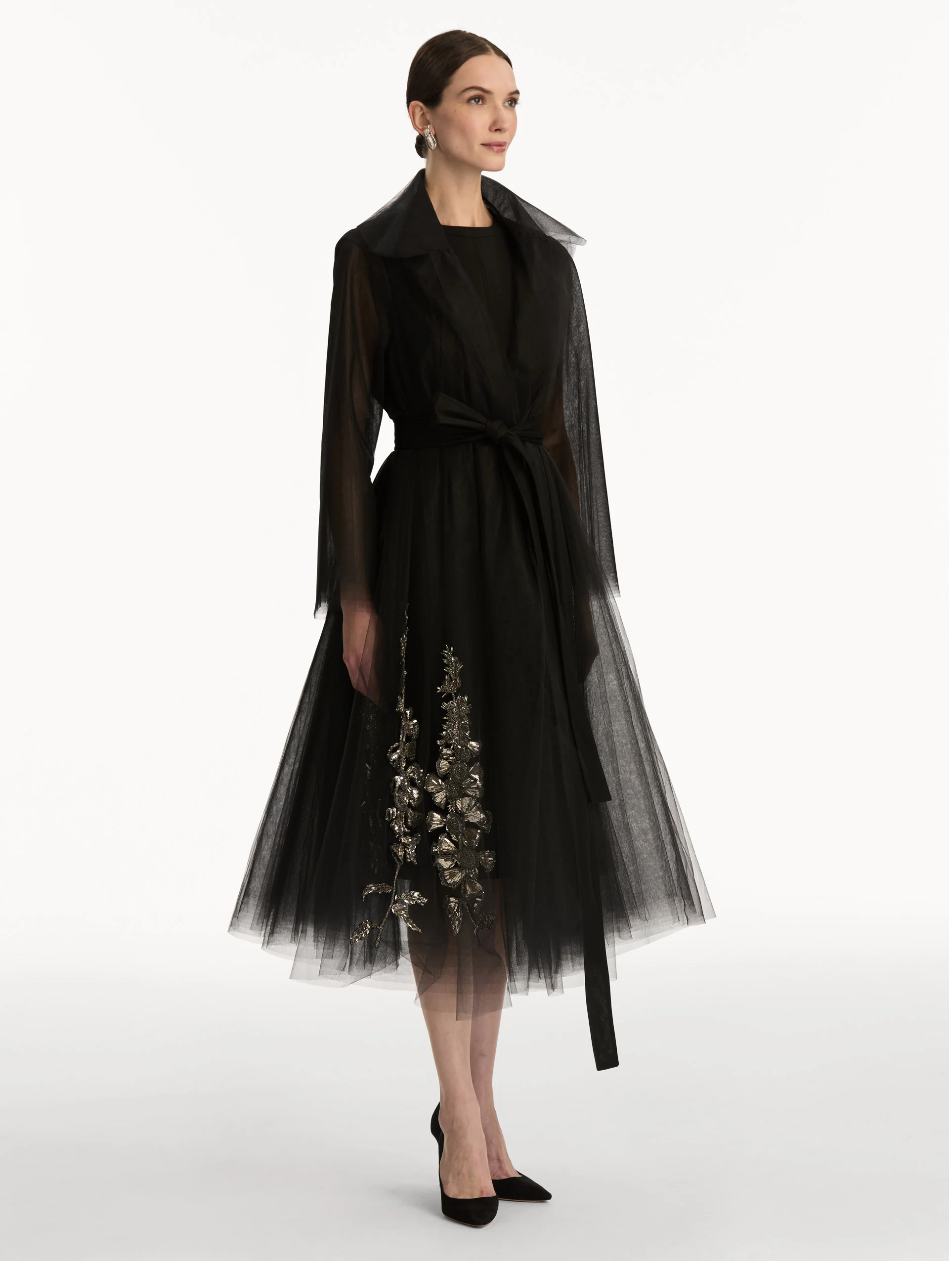 Foxglove Sequin Embroidered Opera Coat - Image 4