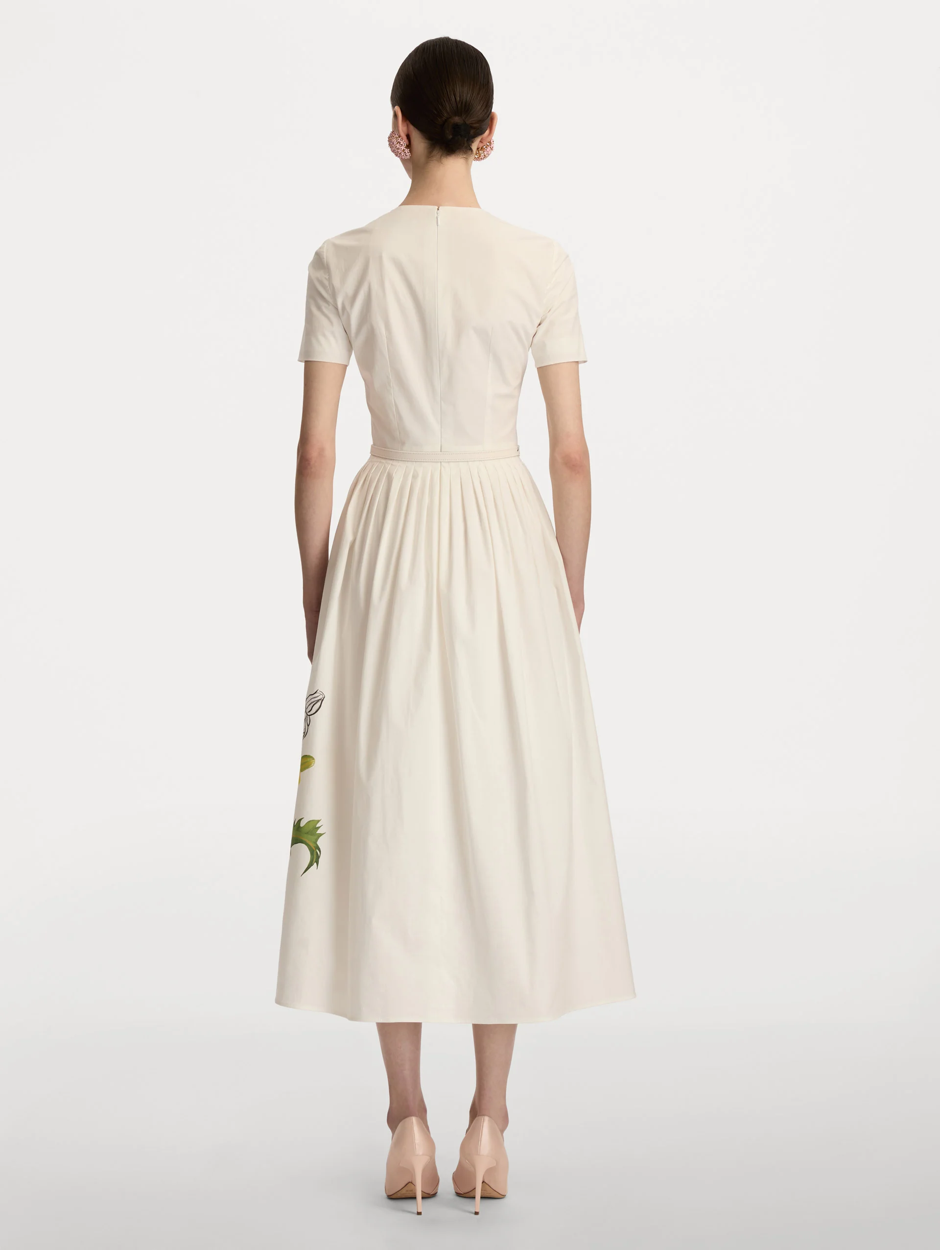 Foxglove Sketch Cotton Poplin Dress - Image 3