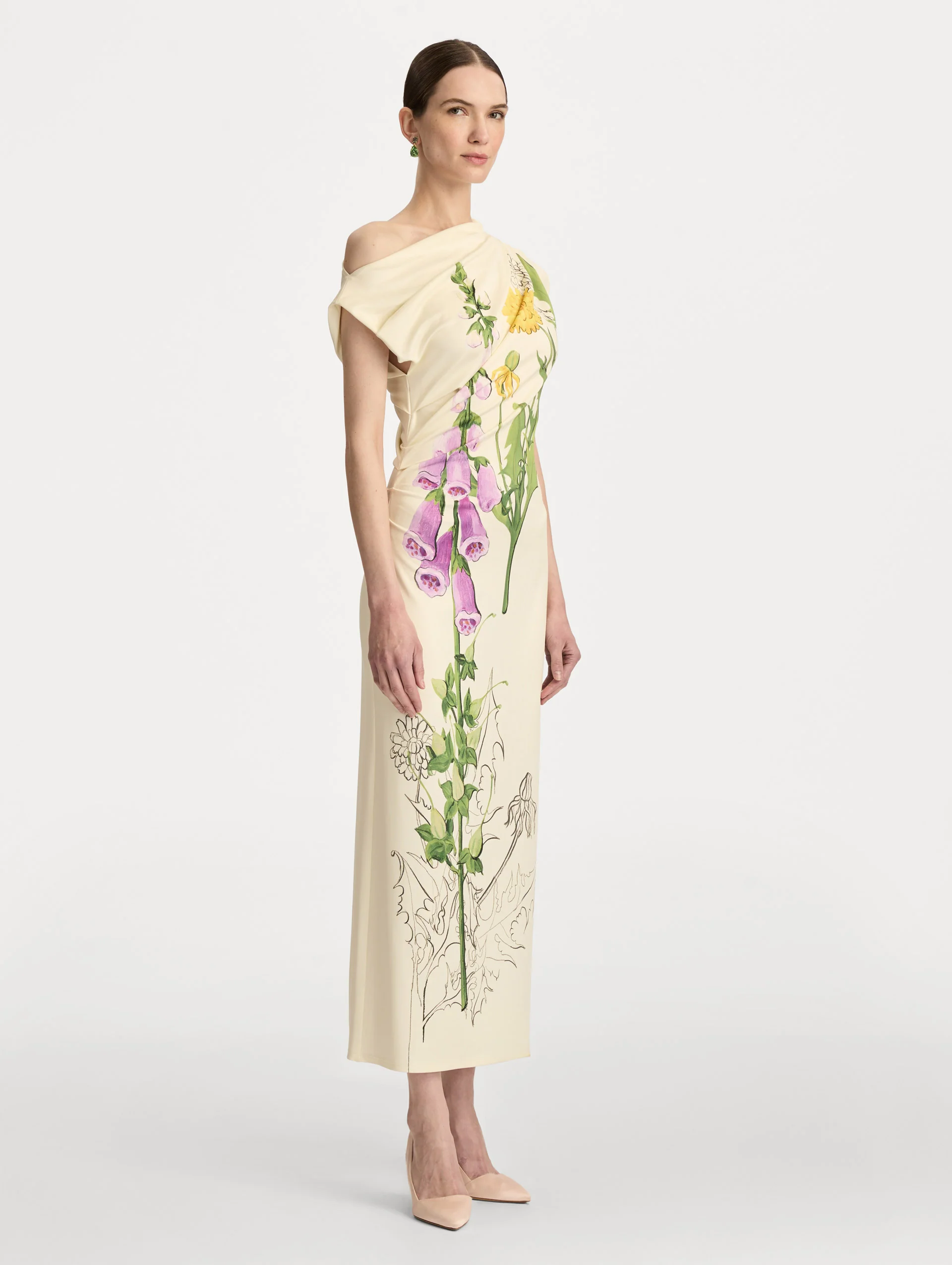 Foxglove Sketch Jersey Dress - Image 4
