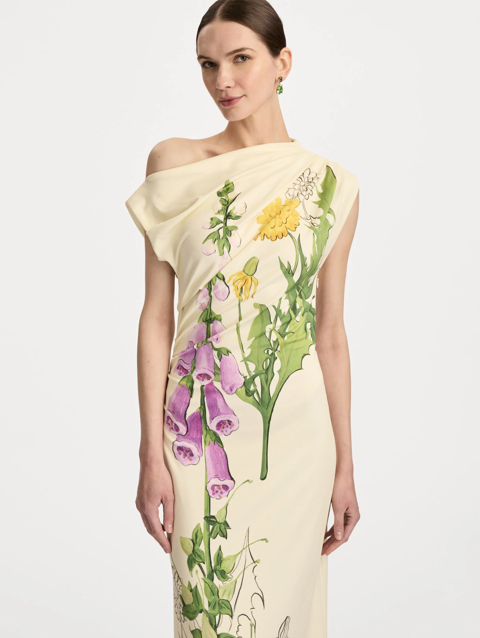 Foxglove Sketch Jersey Dress - Image 5