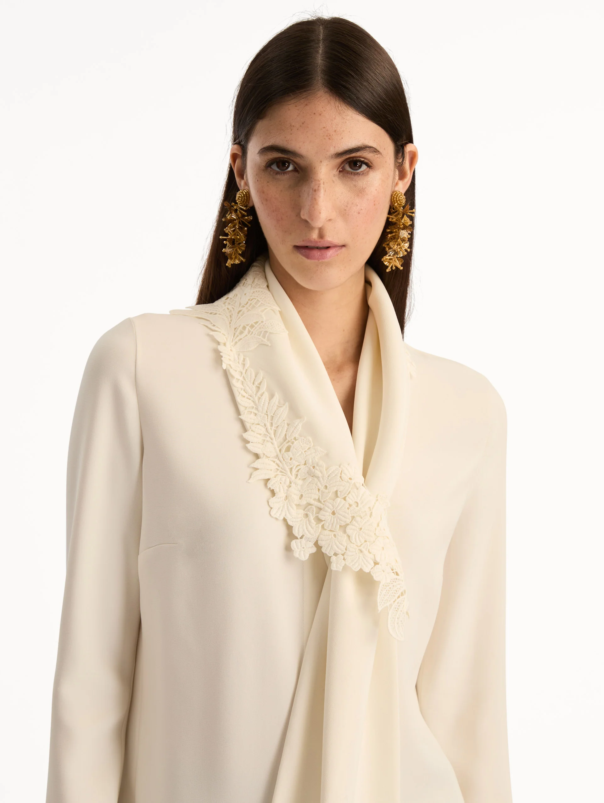 Foxglove Tie-Neck Georgette Blouse - Image 6
