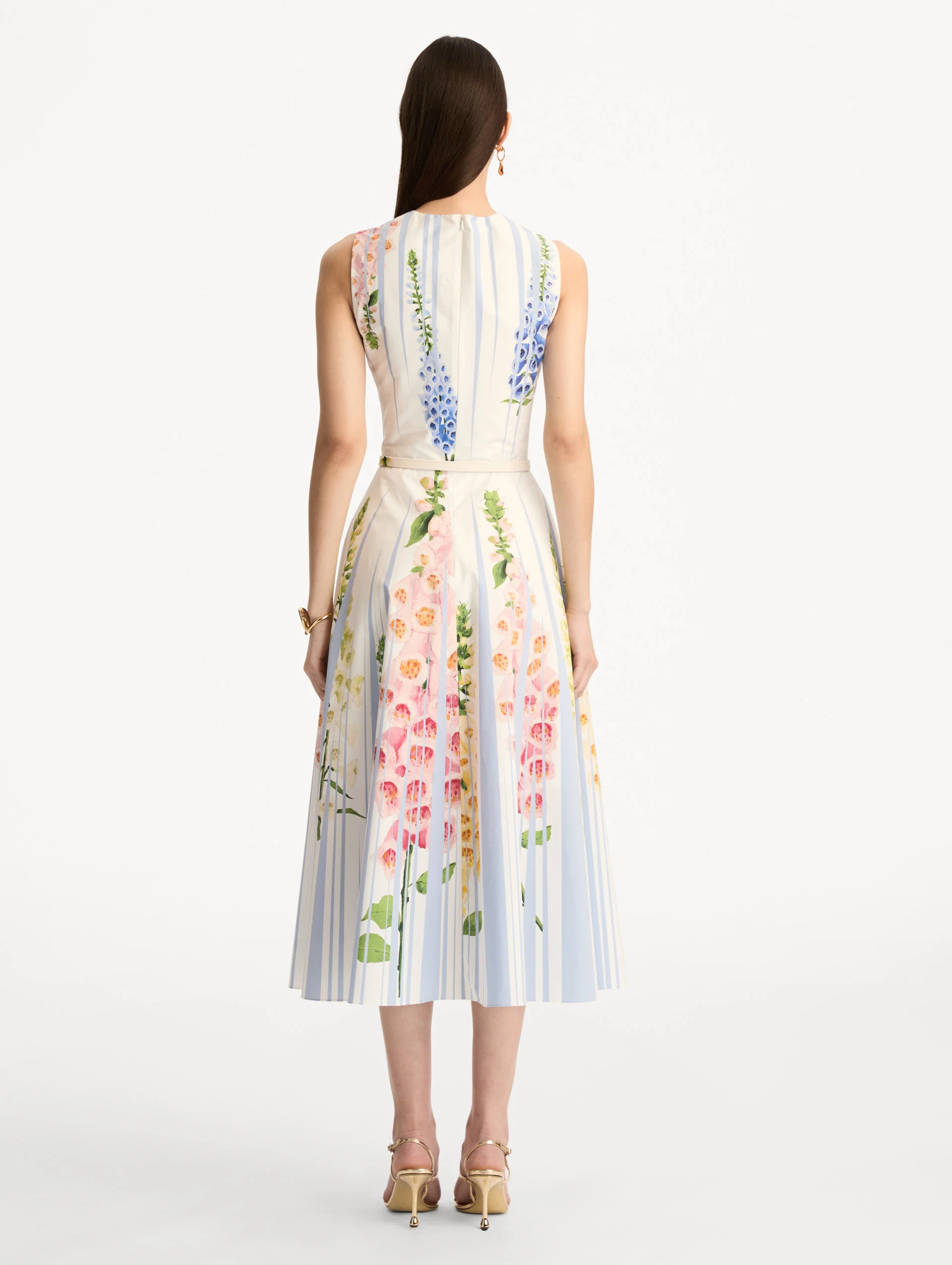Foxglove Trompe L’oeil Cotton Poplin Dress - Image 3