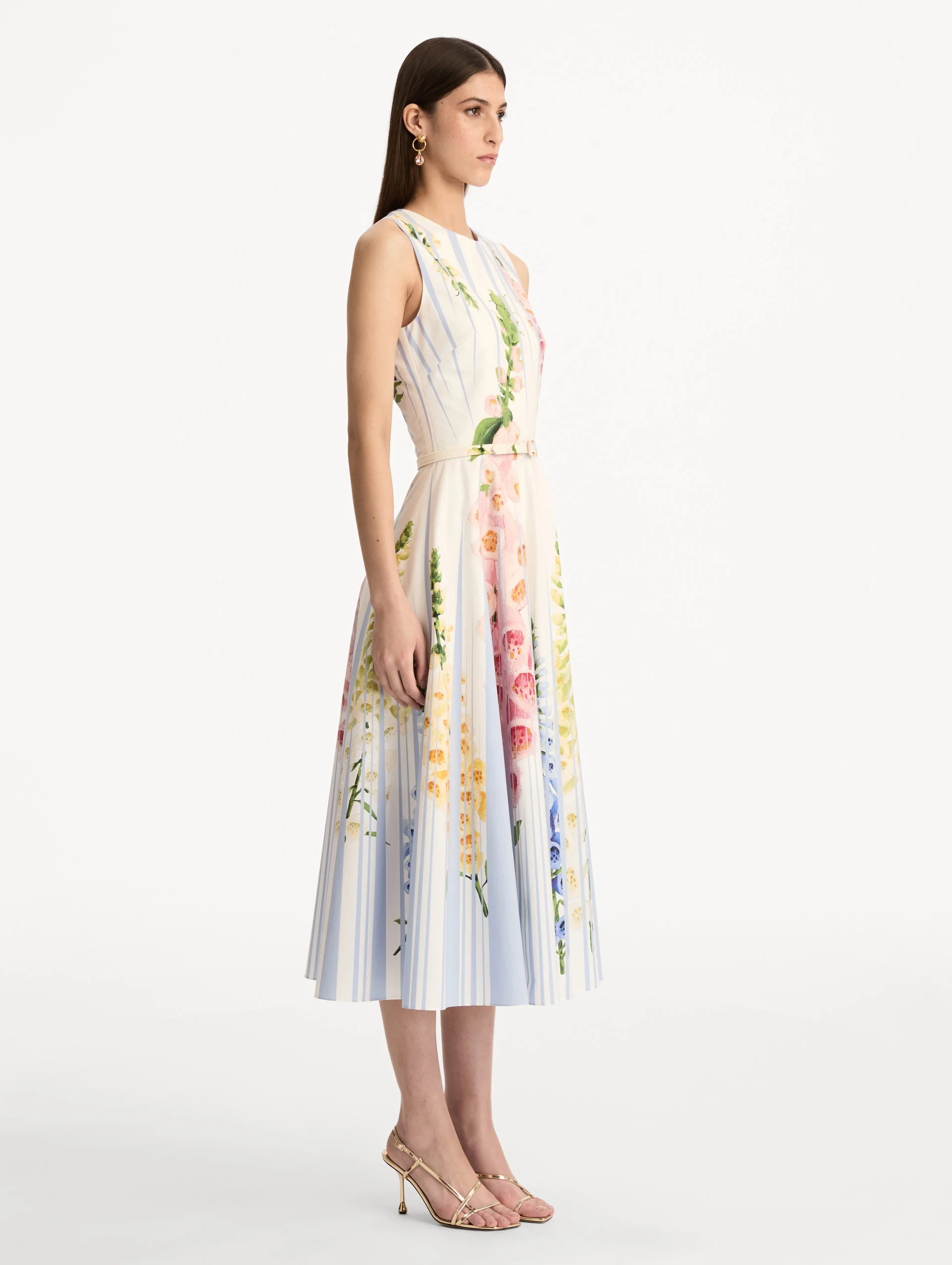 Foxglove Trompe L’oeil Cotton Poplin Dress - Image 4