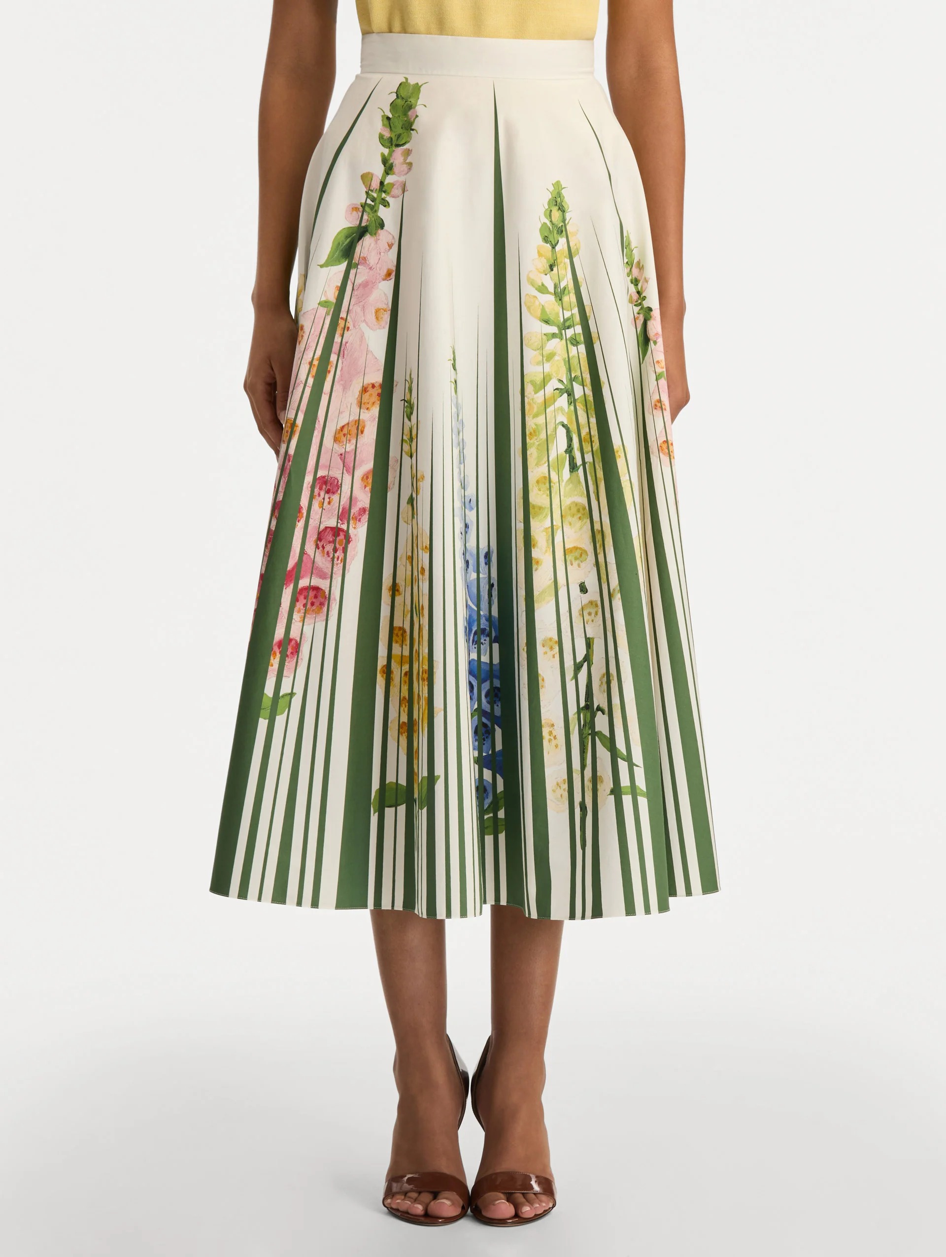 Foxglove Trompe L’oeil Cotton Poplin Skirt - Image 3