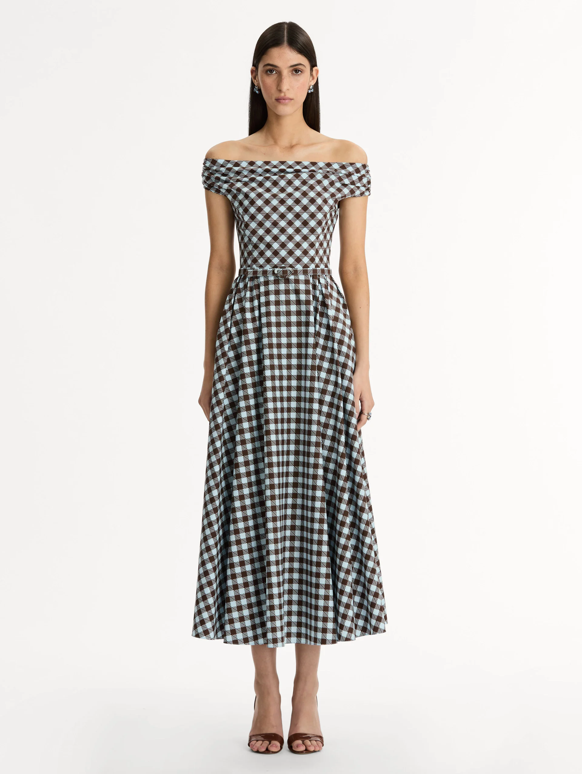 Gingham Cotton Poplin Dress - Image 2
