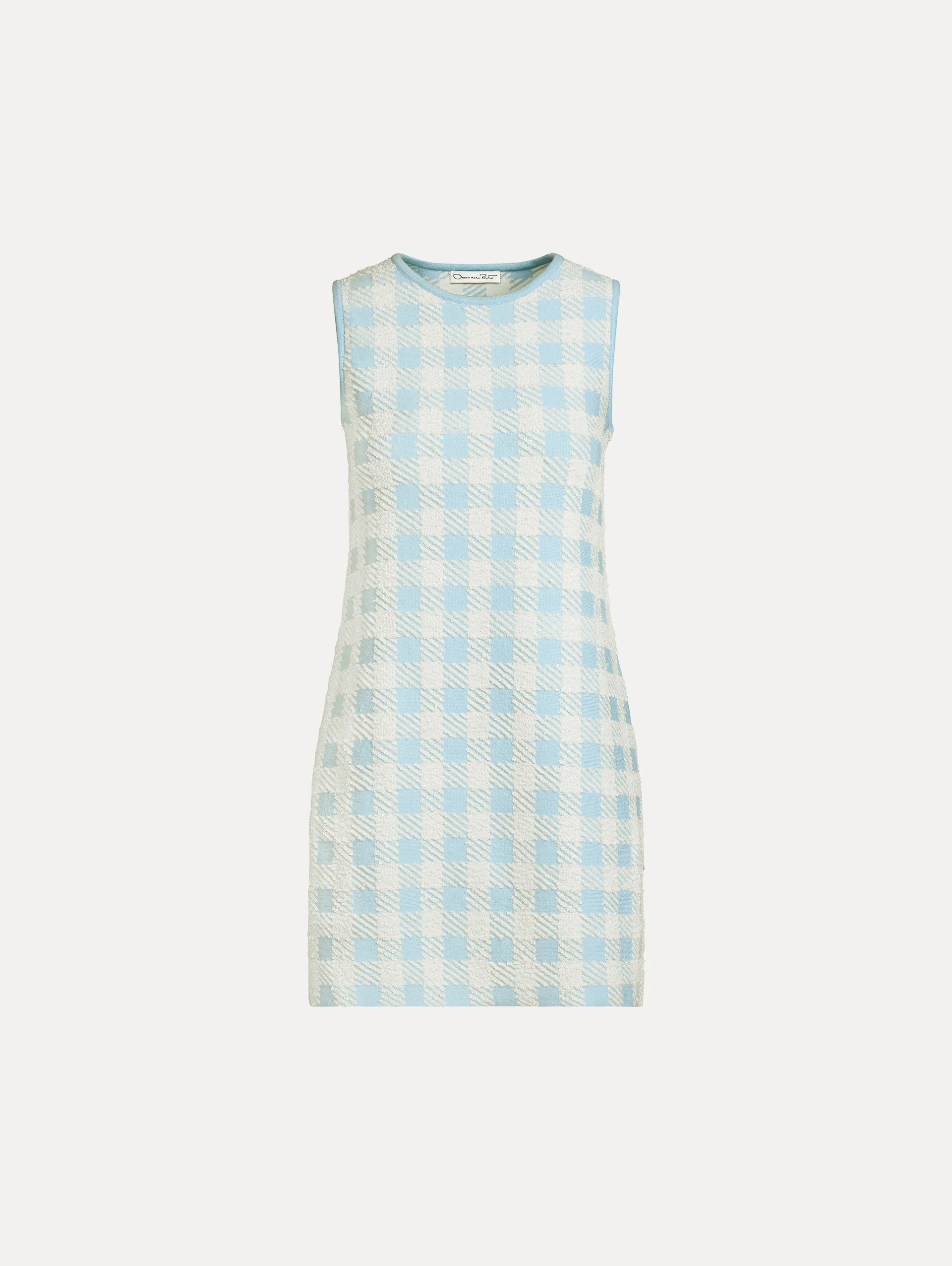 Gingham Jacquard Shift Dress
