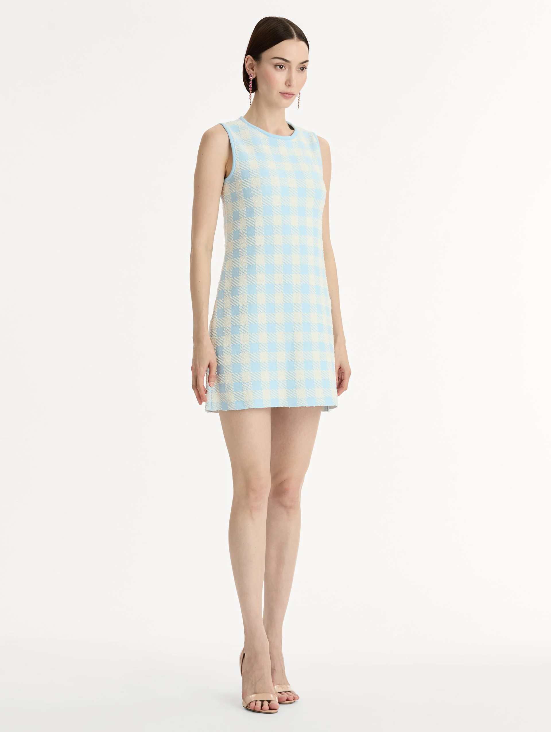 Gingham Jacquard Shift Dress - Image 4
