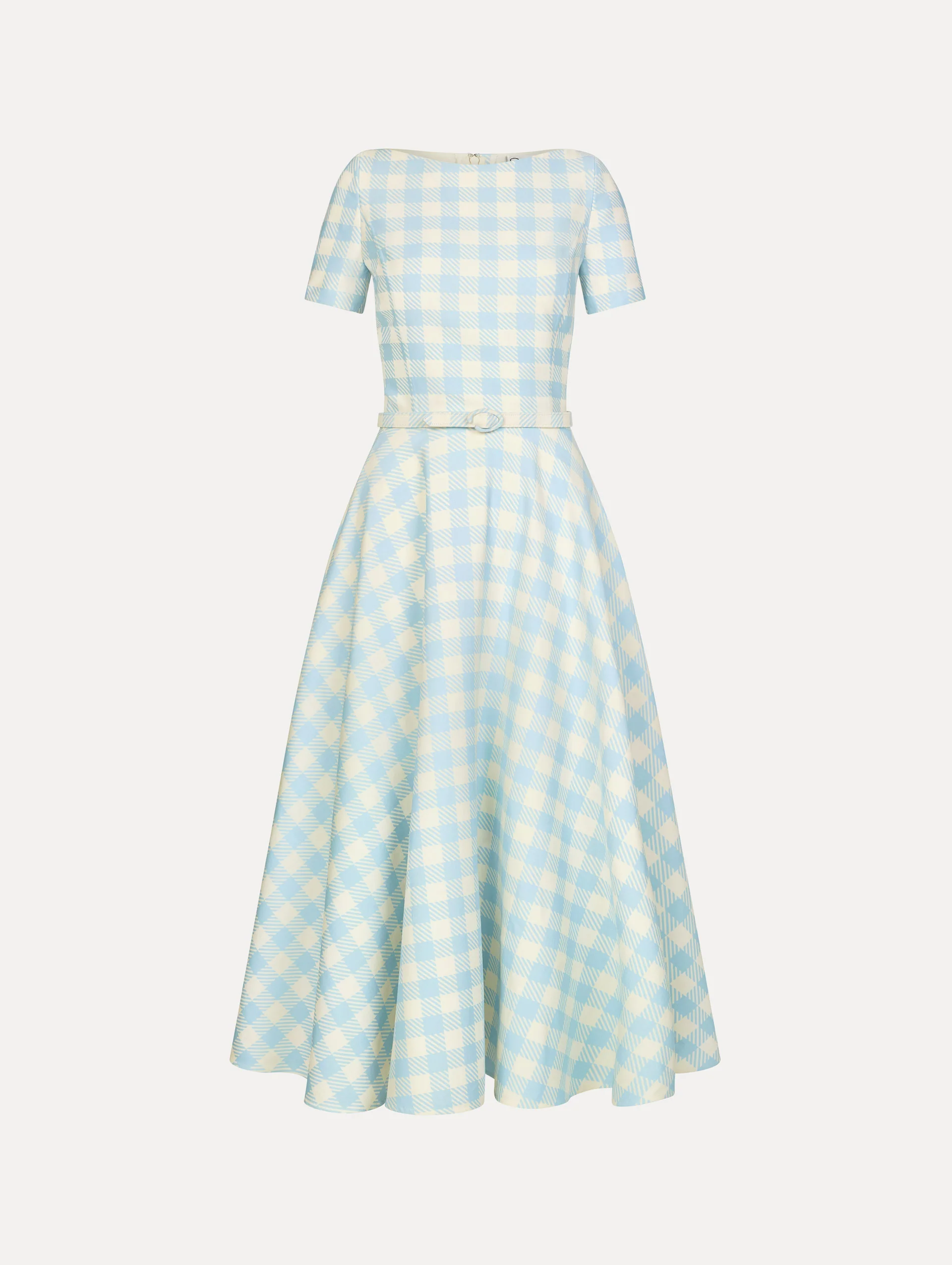 Gingham Wool-Blend Dress