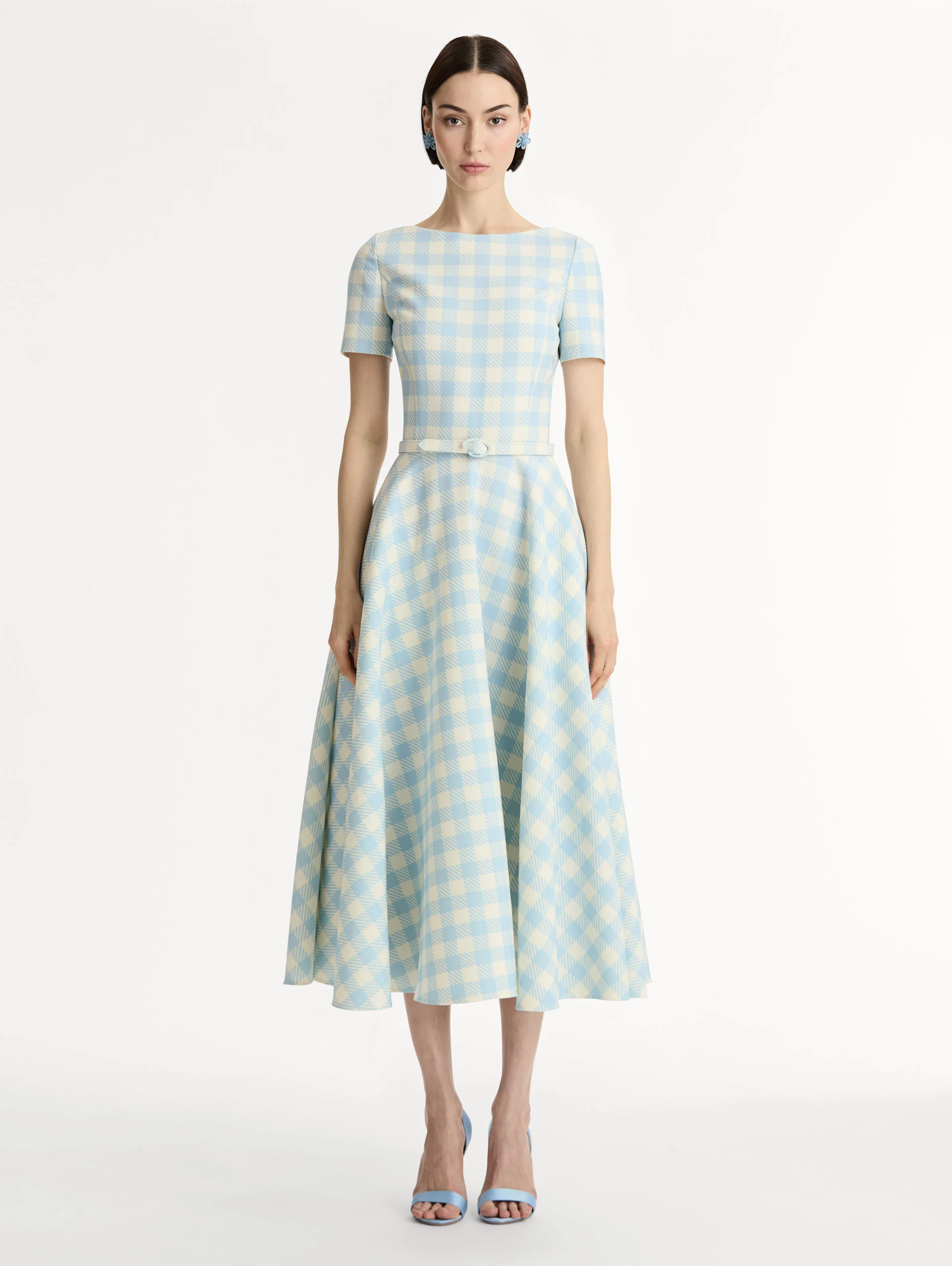Gingham Wool-Blend Dress - Image 2