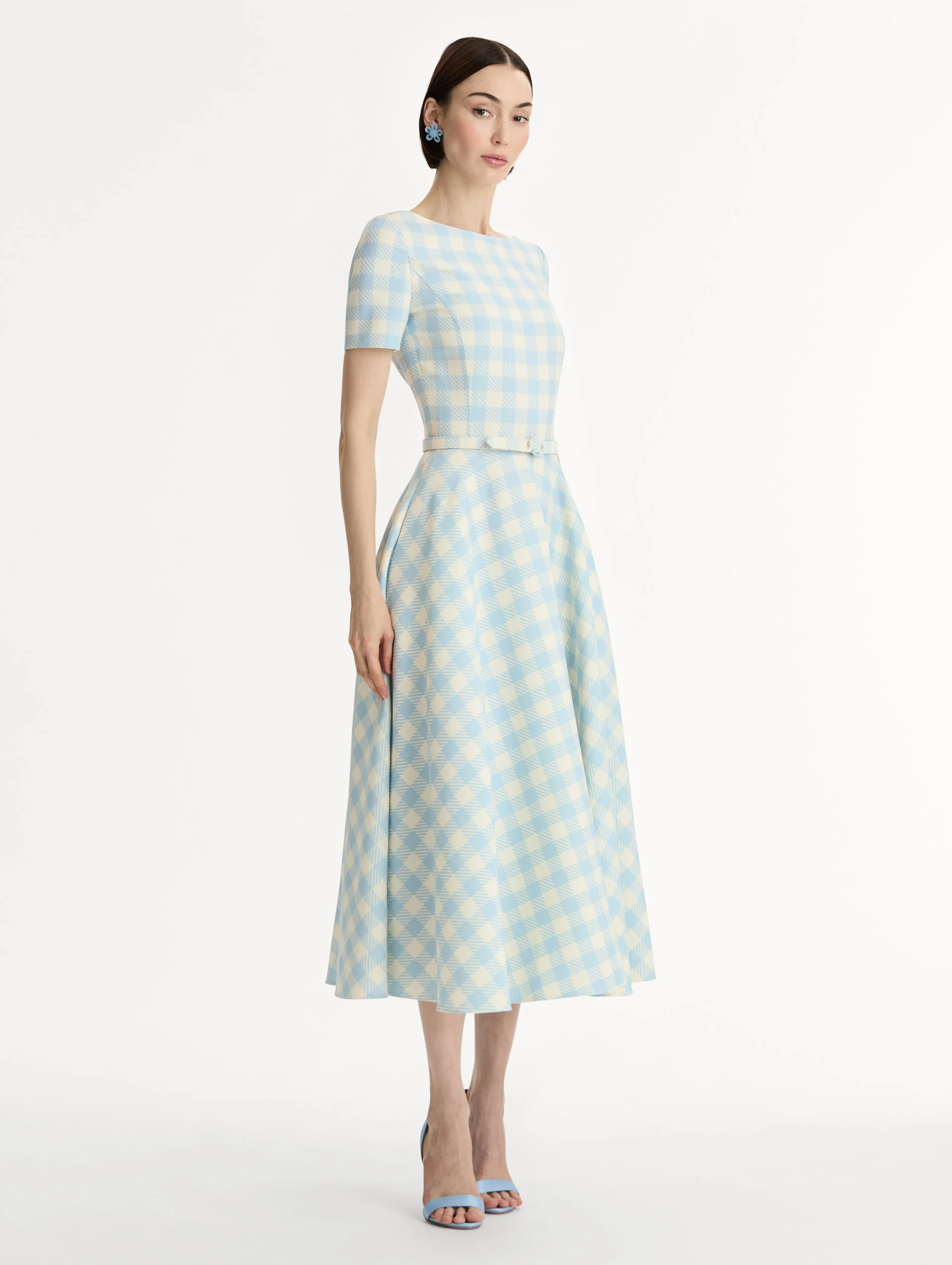 Gingham Wool-Blend Dress - Image 4