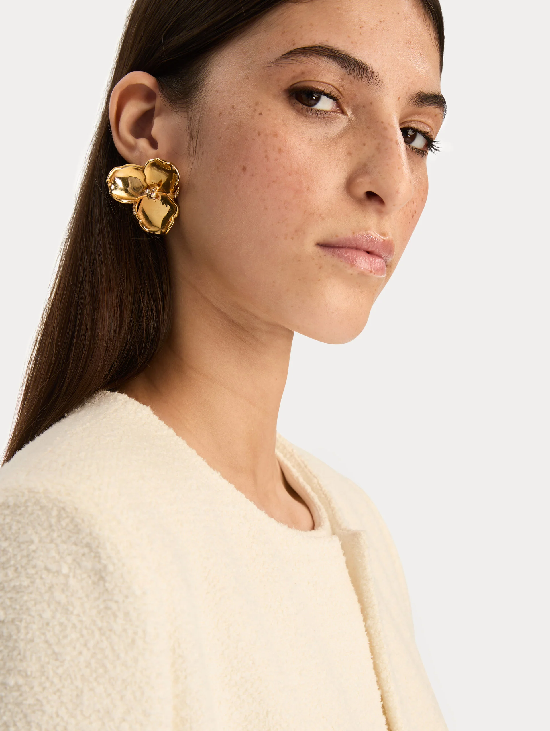 Gold Blossom Earrings - Image 3