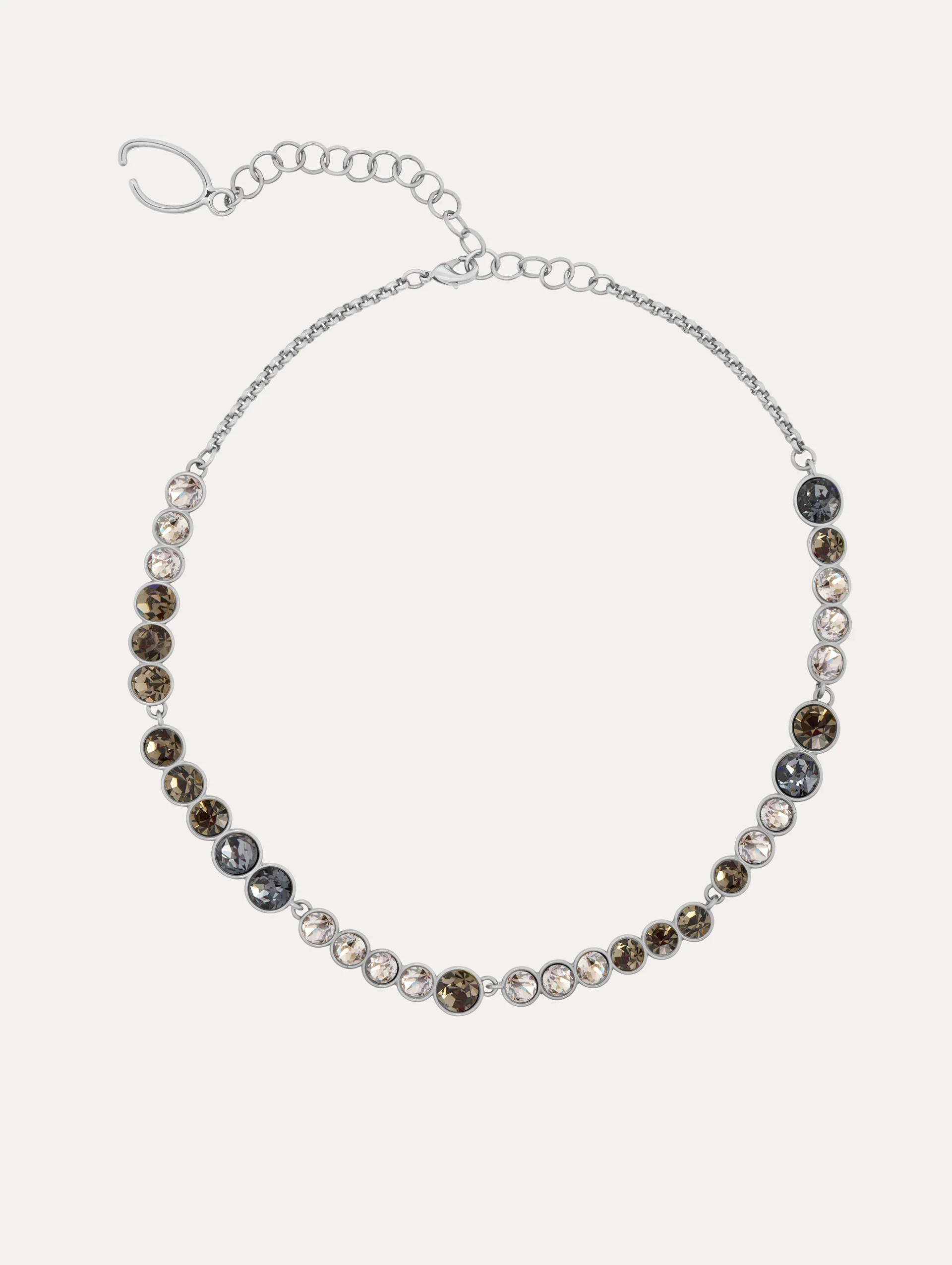 Gradient Rhinestone Strand Necklace