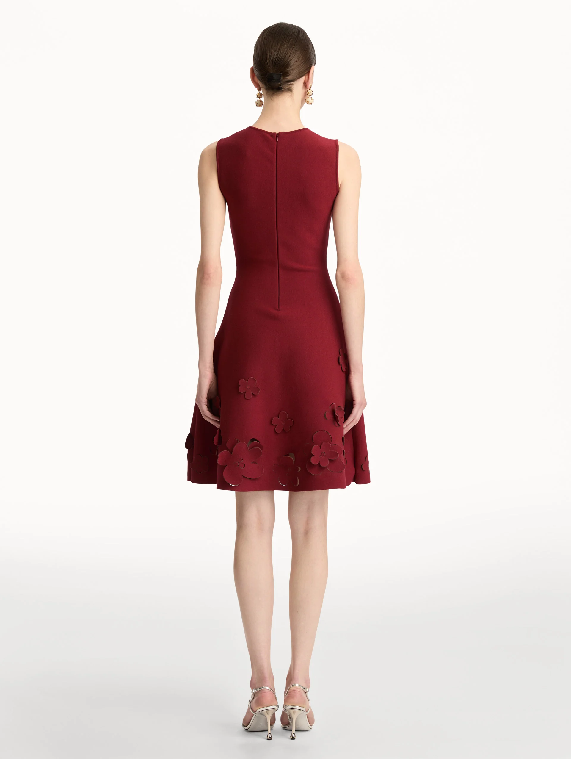 Laser-Cut Floral Knit Dress - Image 3