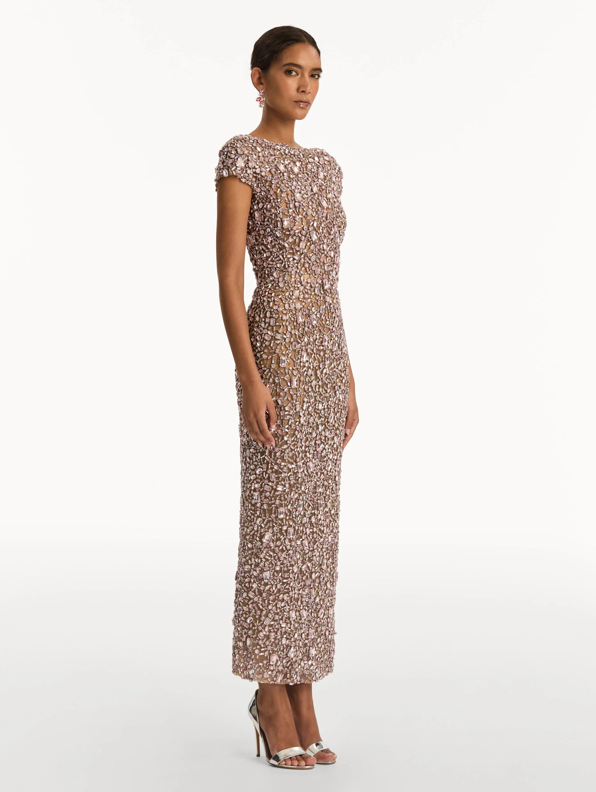 Mosaic Crystal Embroidered Gown - Image 4