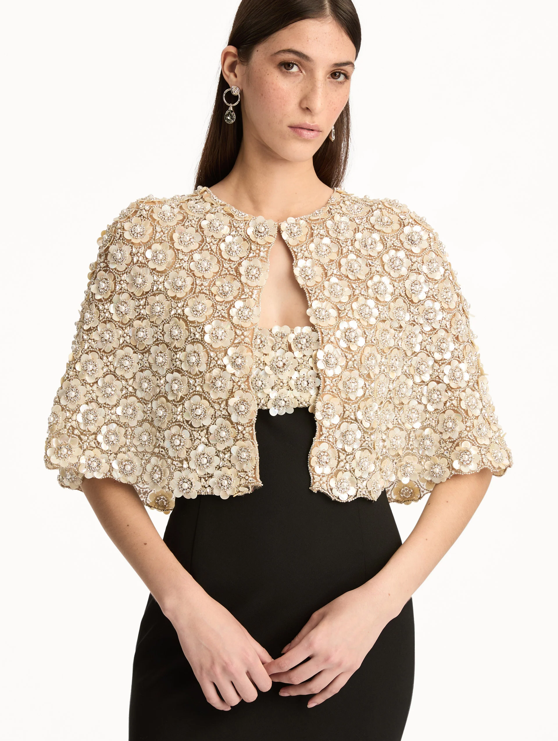 Mother of Pearl Embroidered Capelet - Image 2